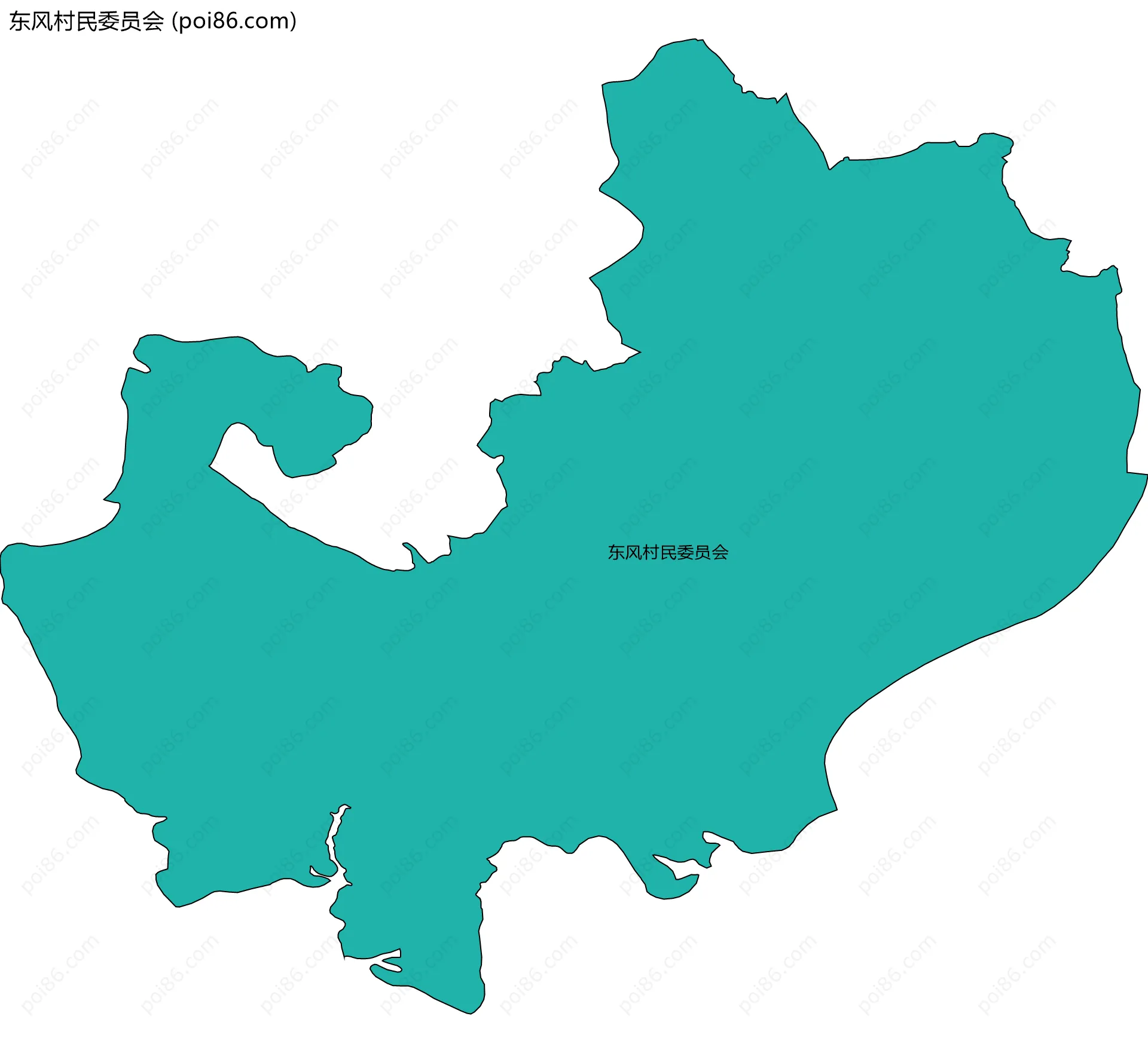 东风村民委员会边界地图