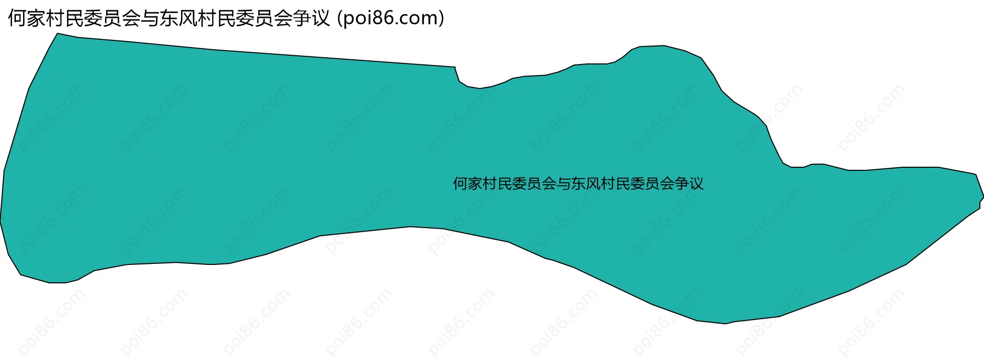 何家村民委员会与东风村民委员会争议边界地图