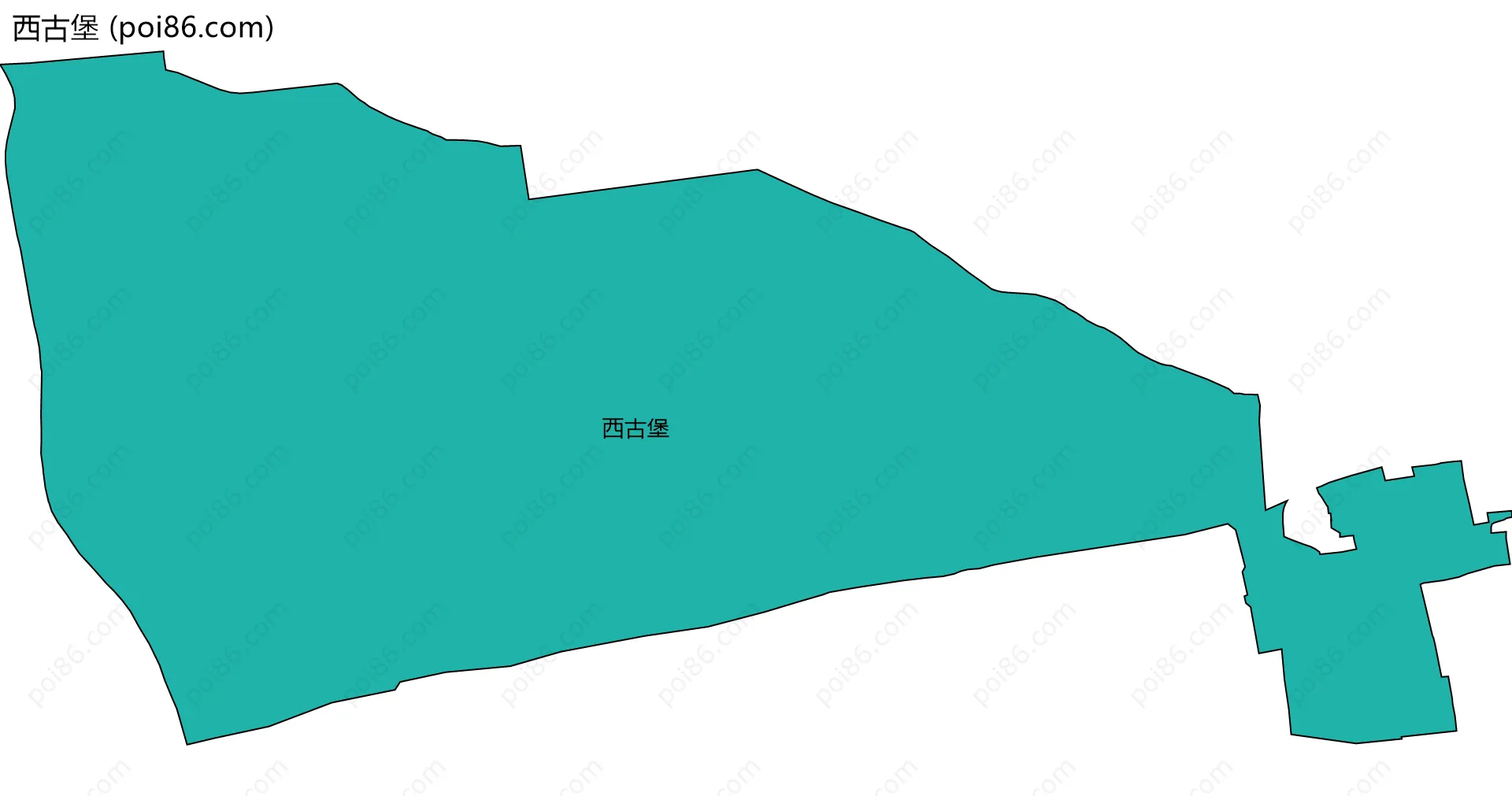 西古堡边界地图