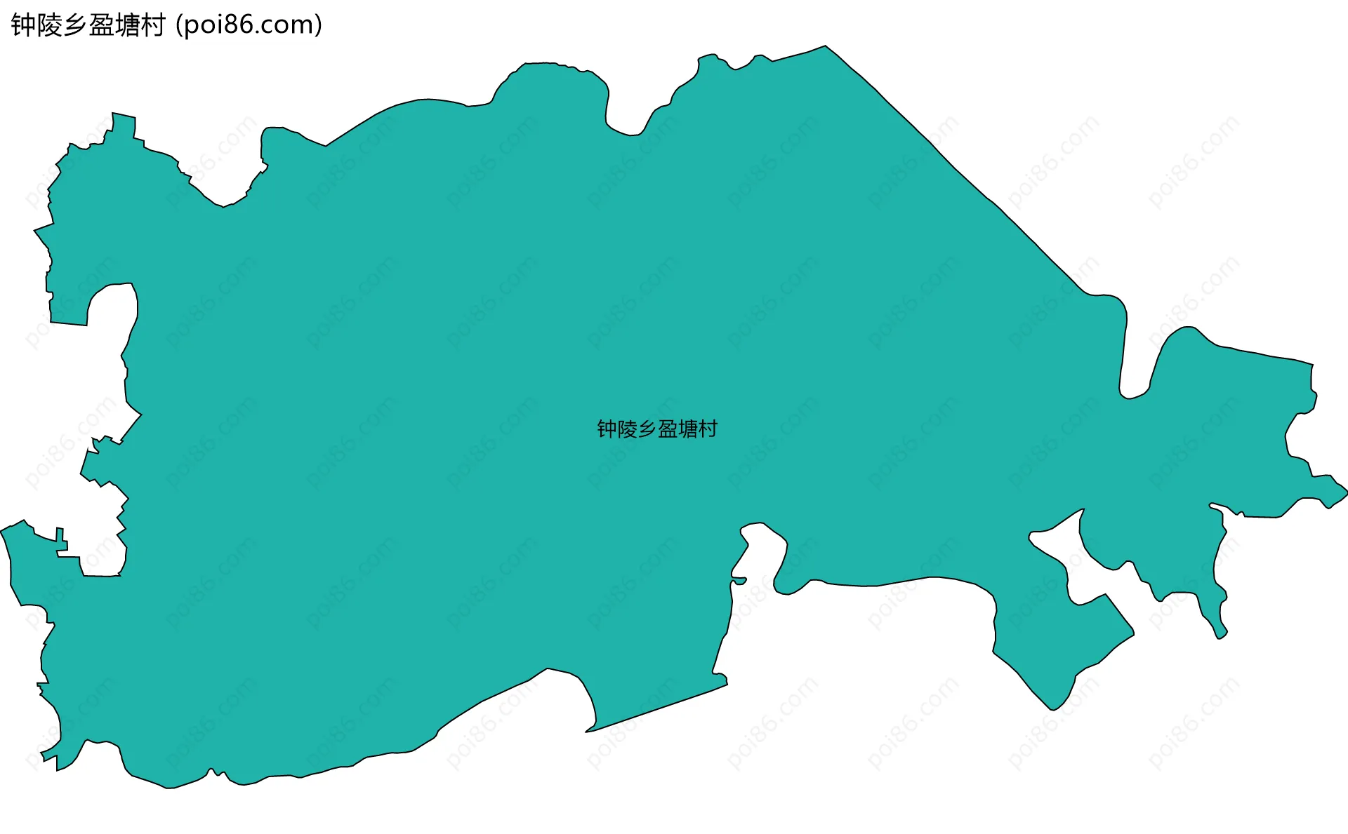 钟陵乡盈塘村边界地图