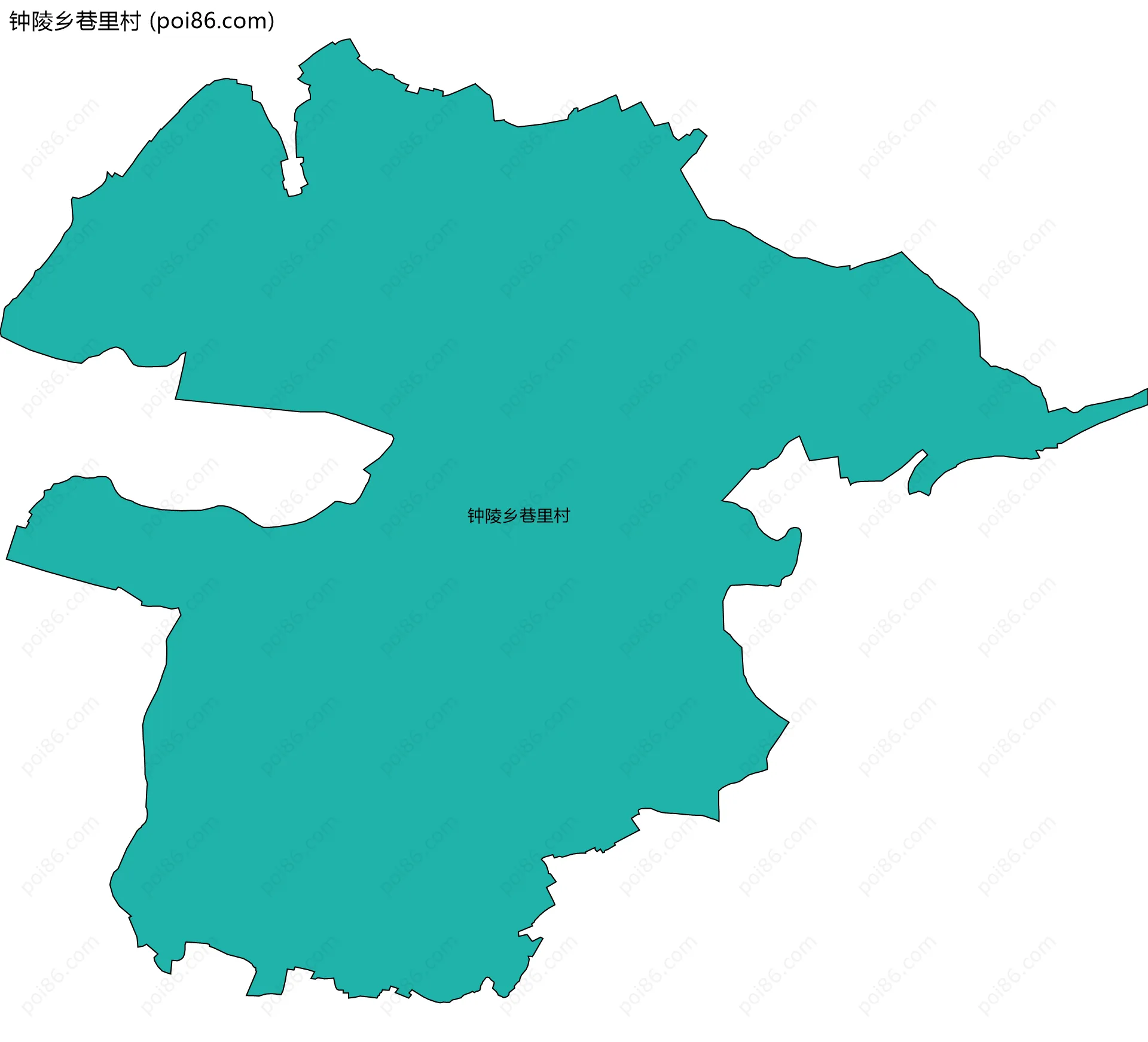 钟陵乡巷里村边界地图