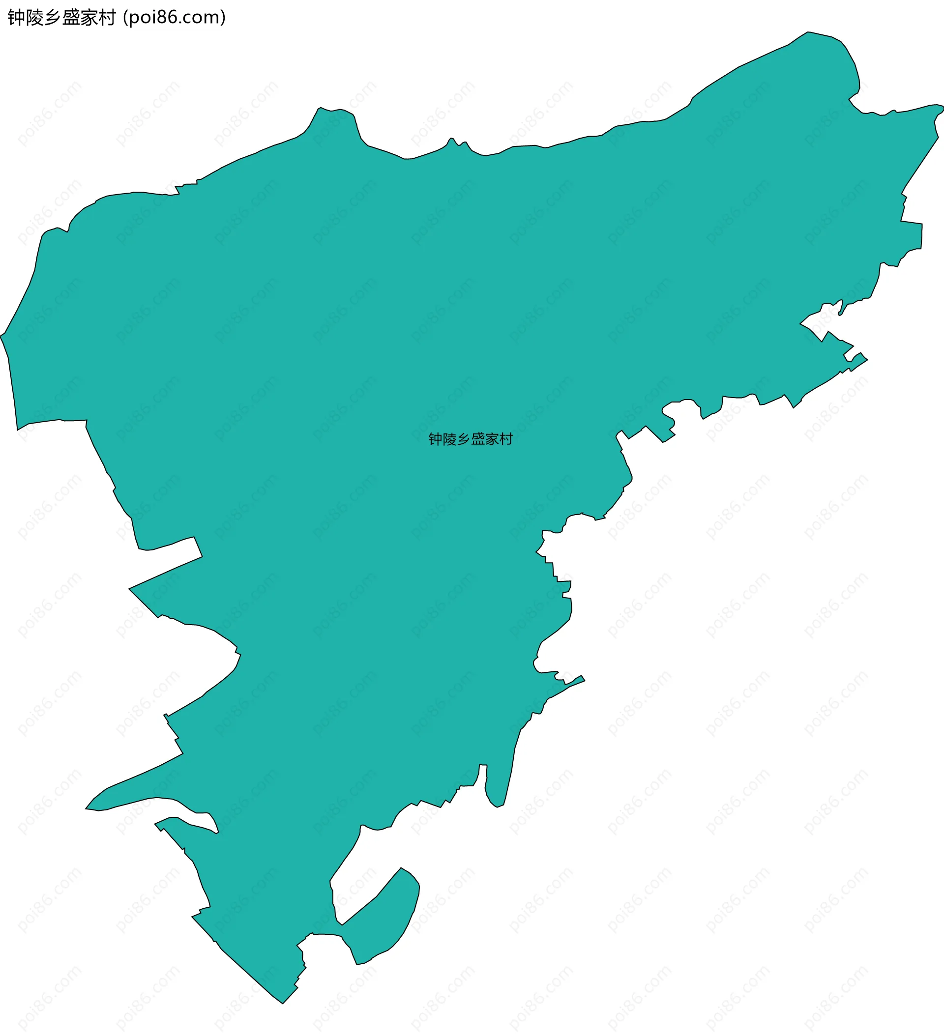 钟陵乡盛家村边界地图