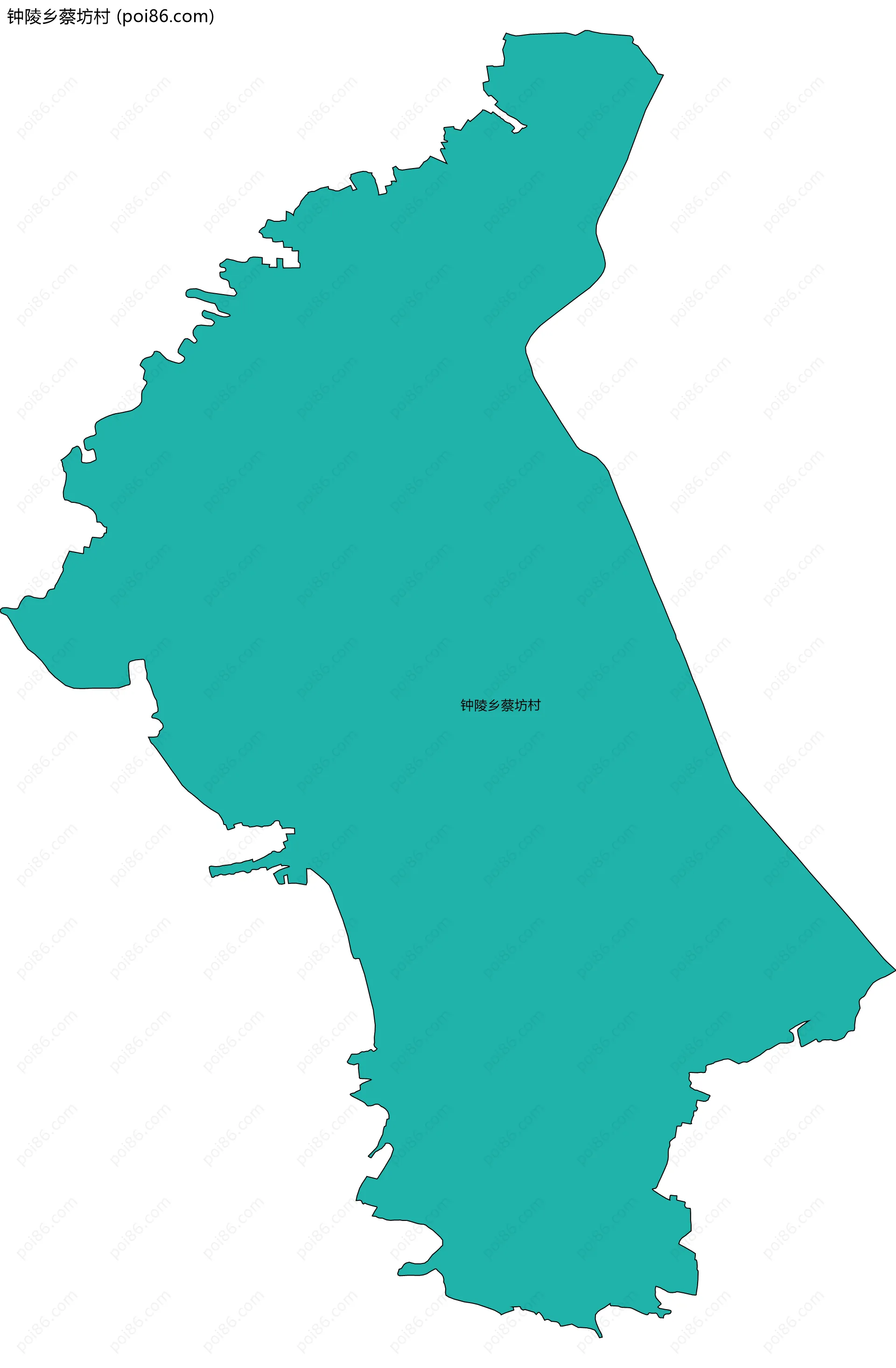 钟陵乡蔡坊村边界地图