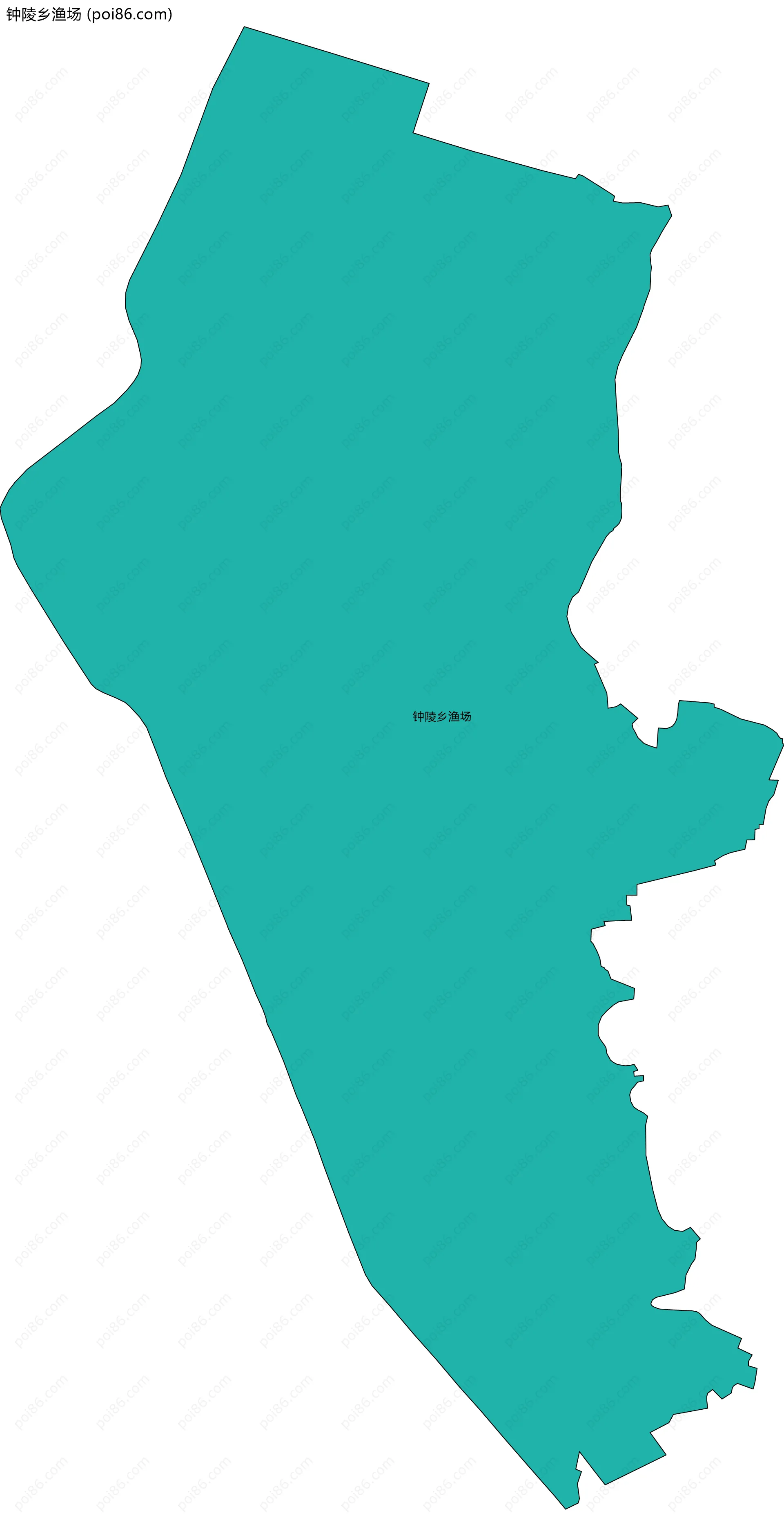 钟陵乡渔场边界地图