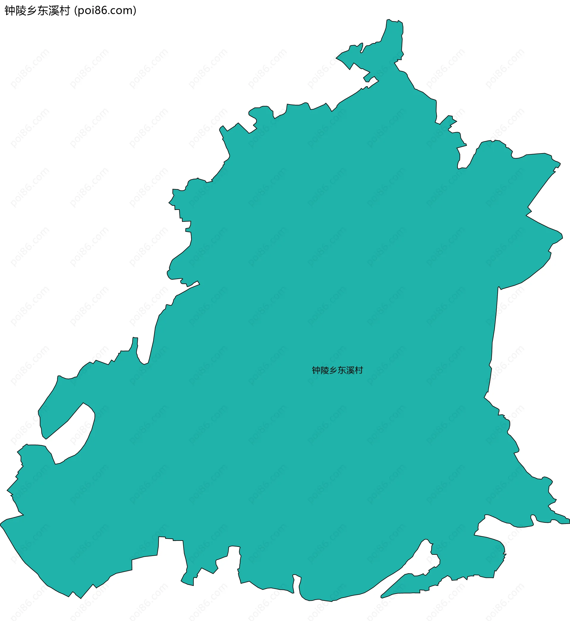 钟陵乡东溪村边界地图