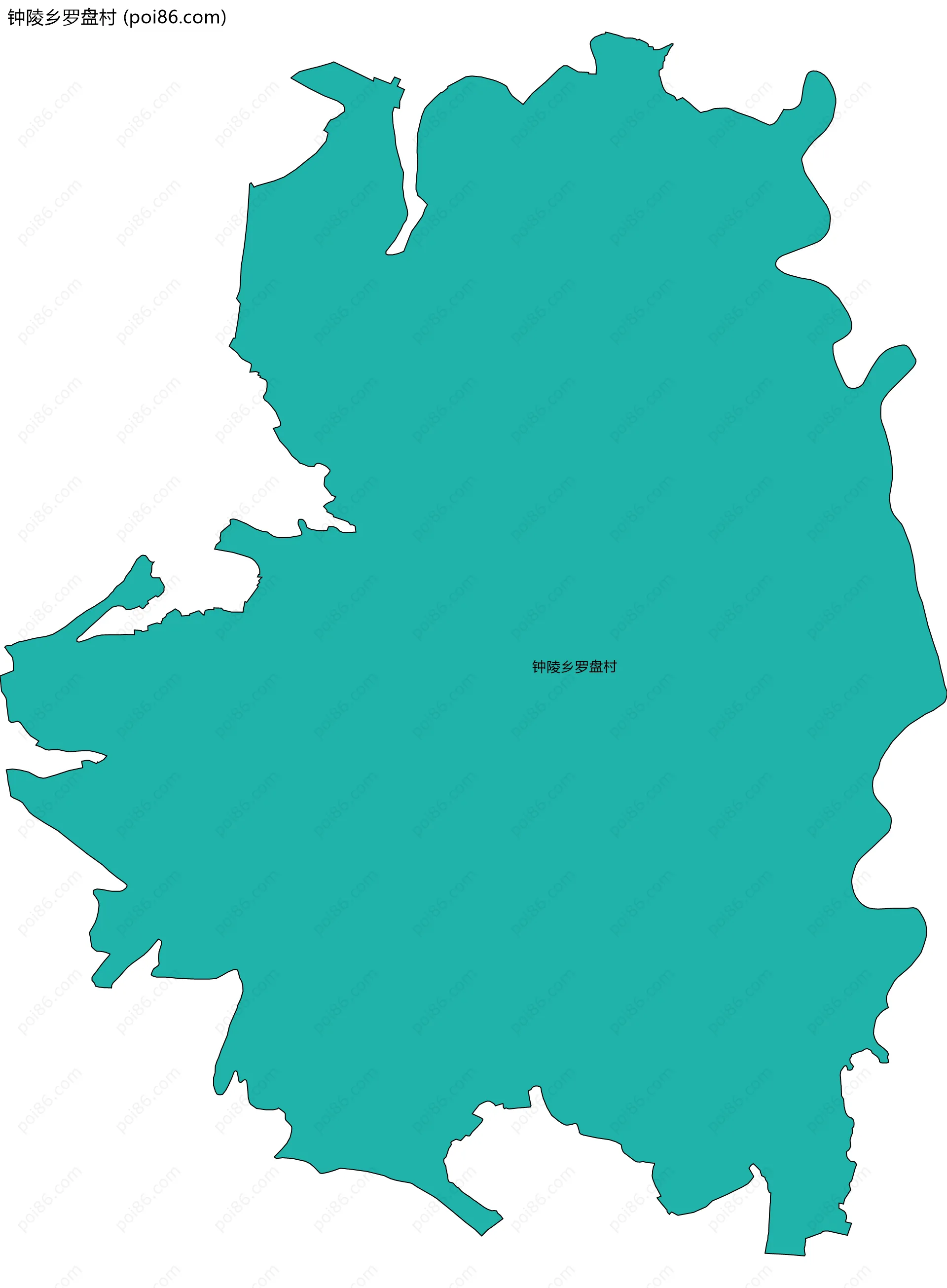 钟陵乡罗盘村边界地图