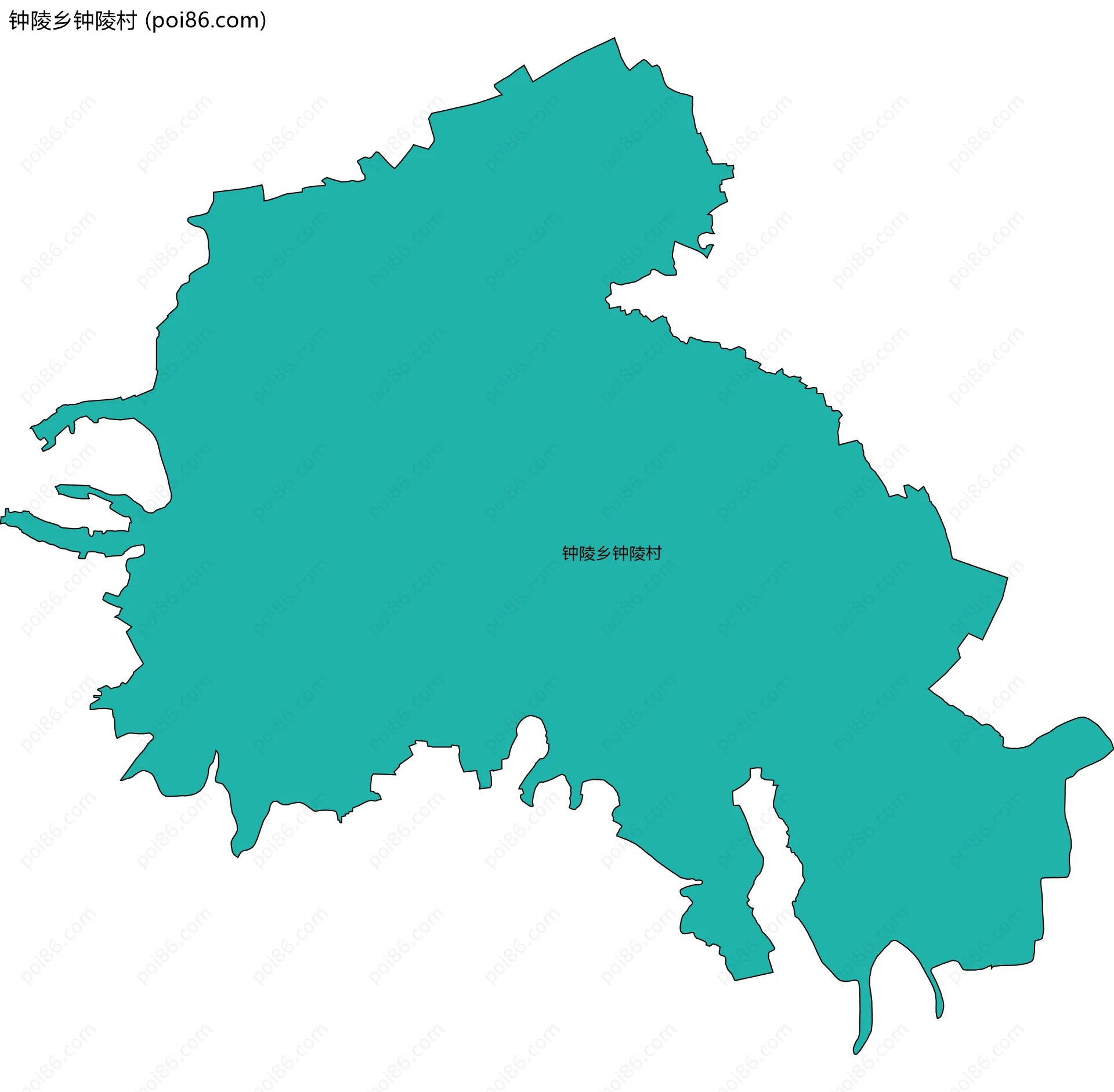 钟陵乡钟陵村边界地图