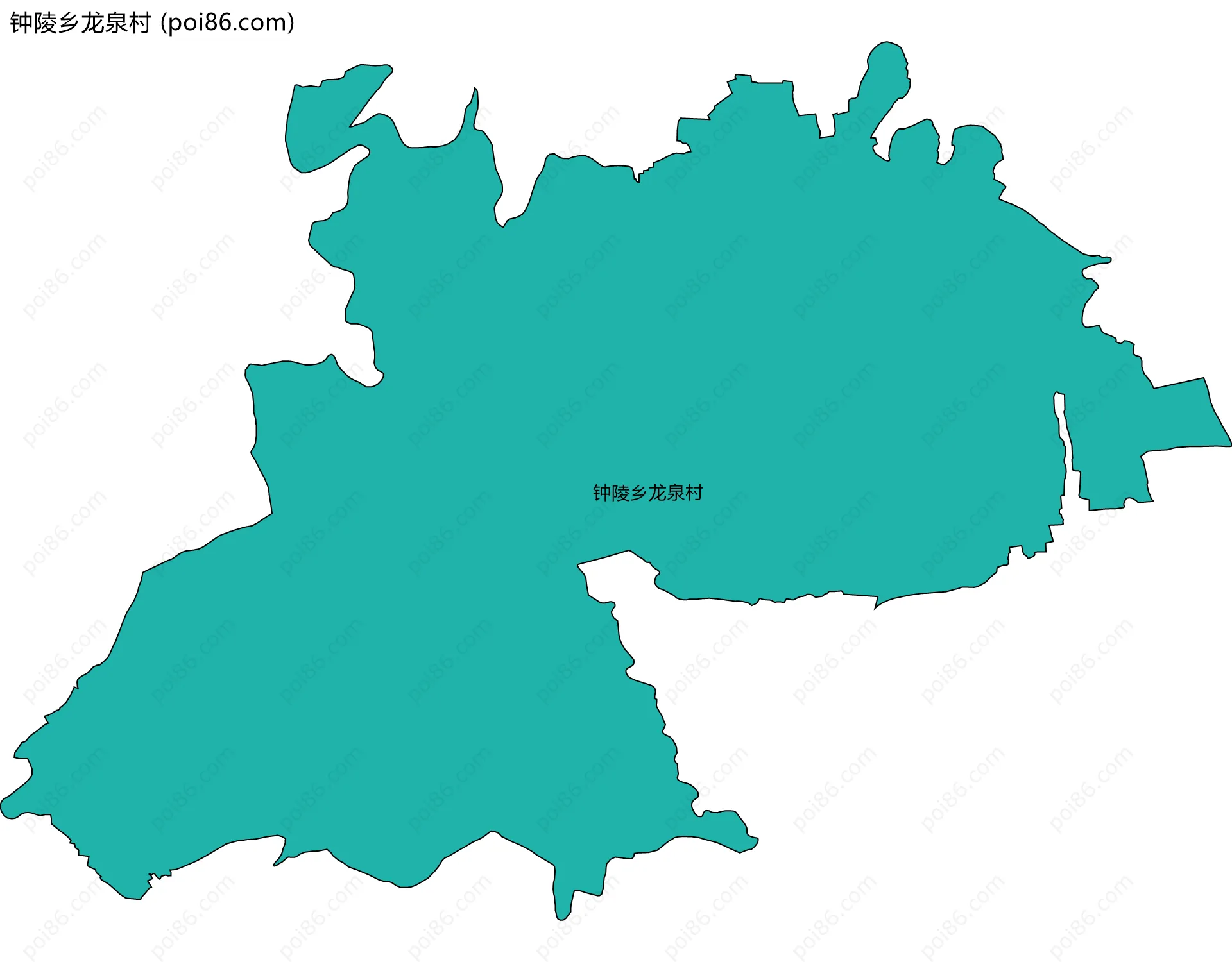 钟陵乡龙泉村边界地图
