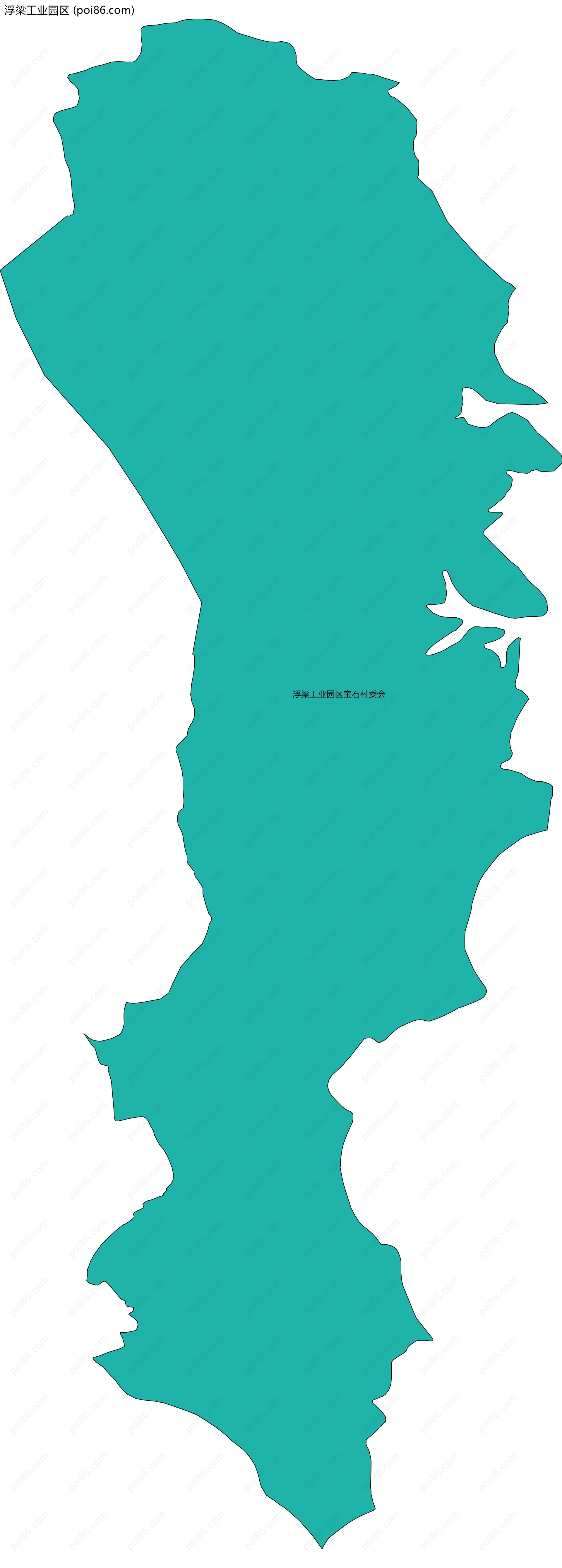 浮梁工业园区边界地图(五级行政区划)