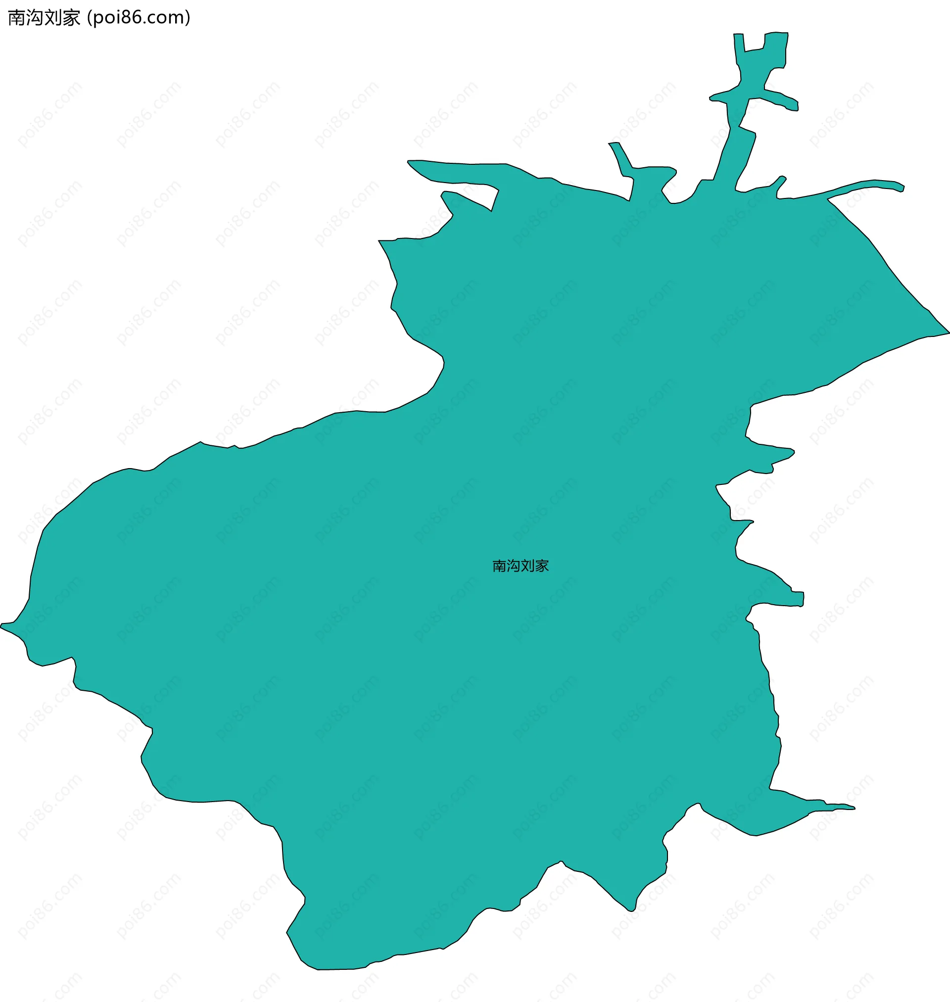 南沟刘家边界地图