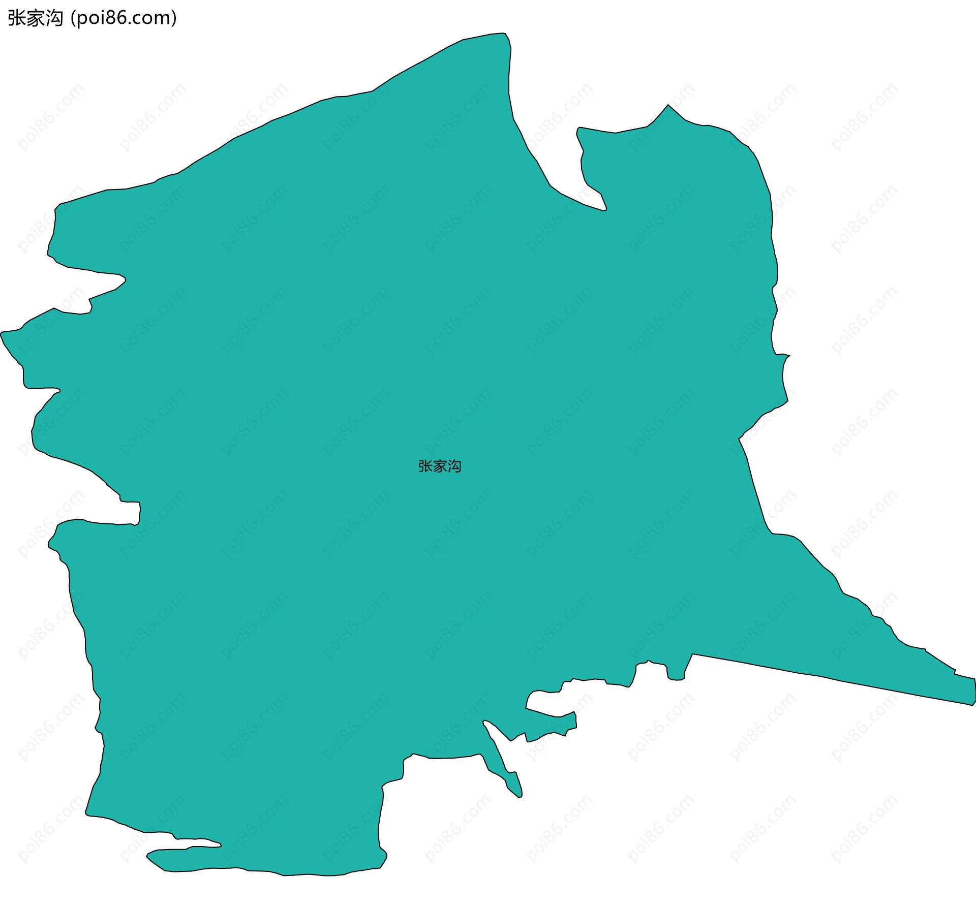 张家沟边界地图