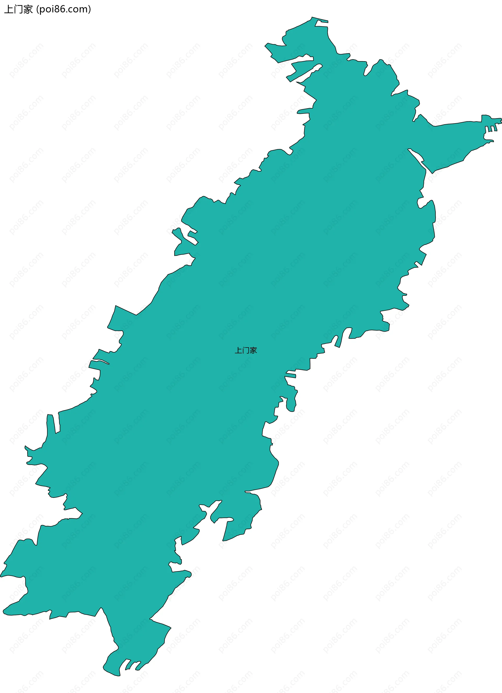 上门家边界地图