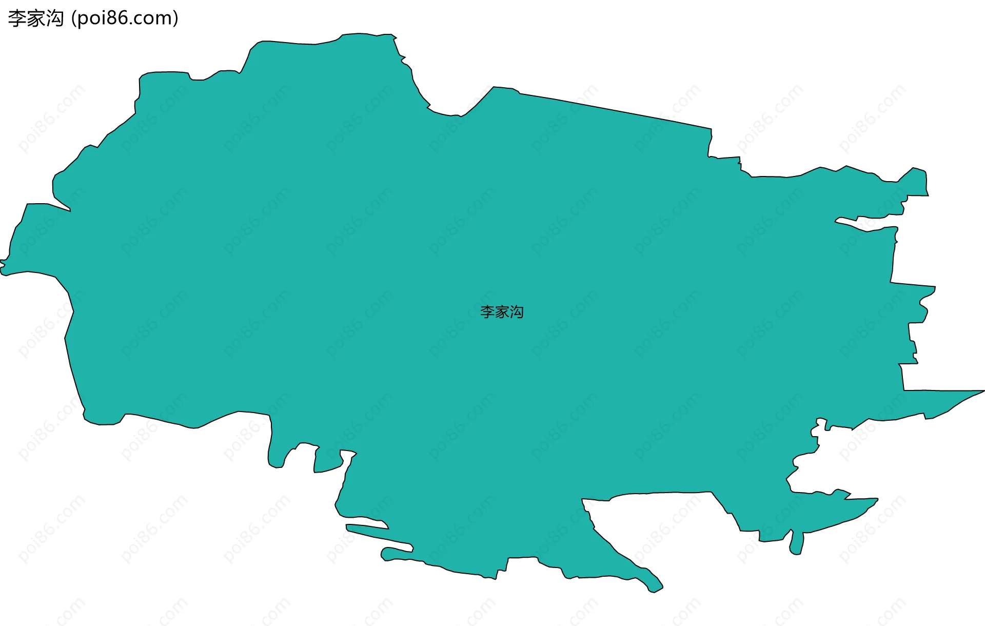 李家沟边界地图