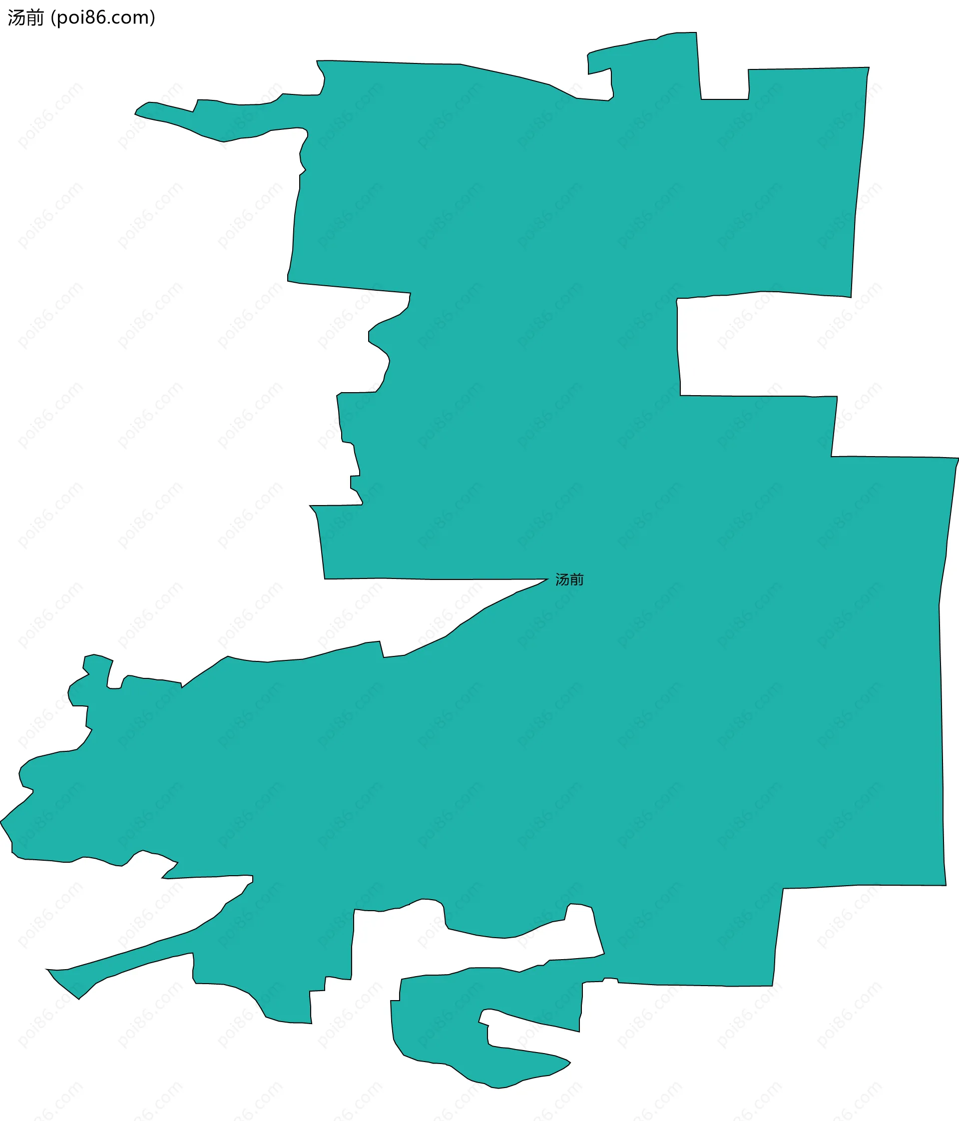 汤前边界地图