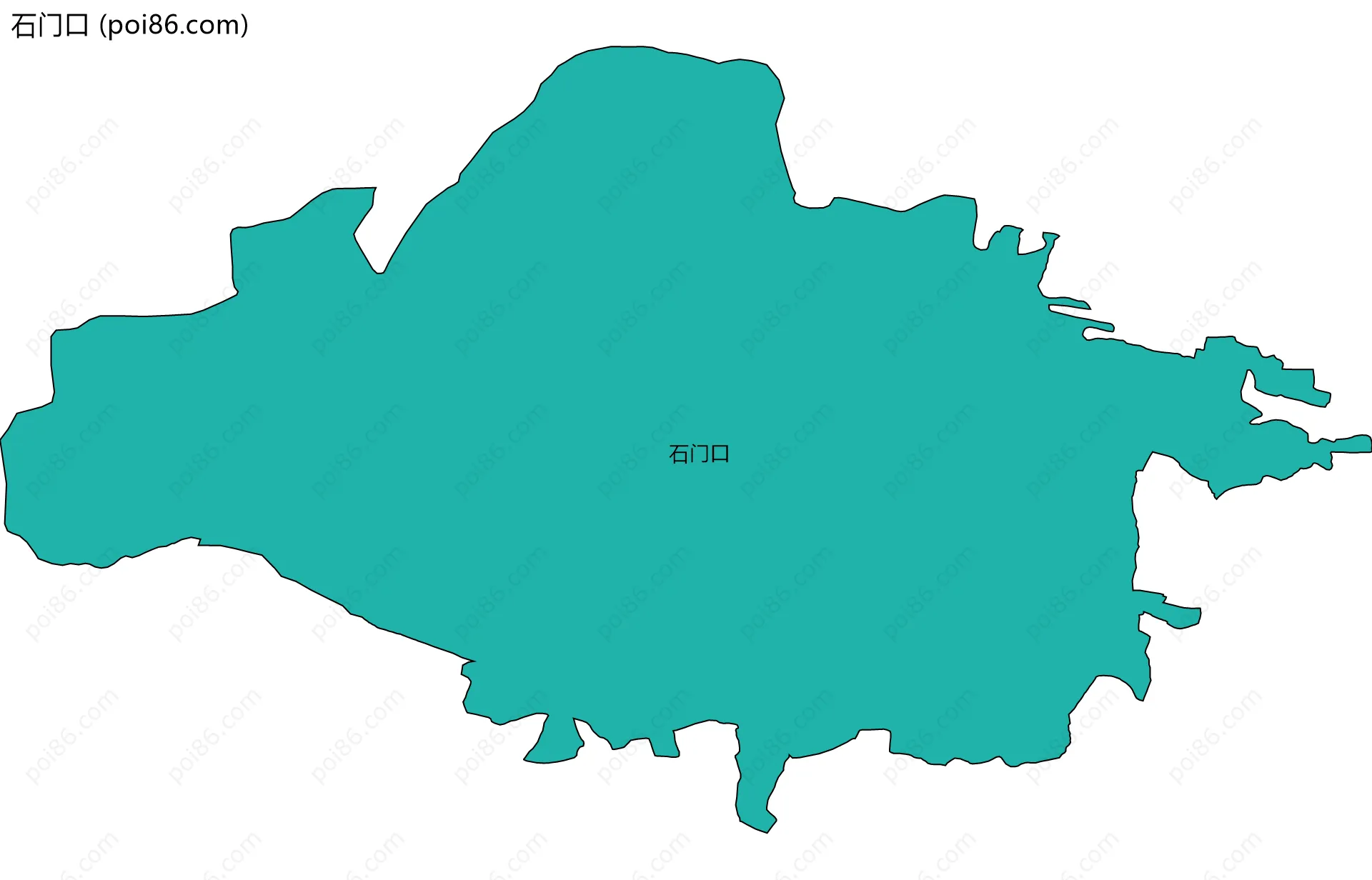 石门口边界地图