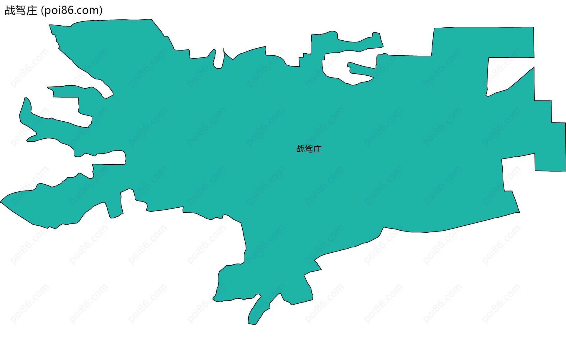 战驾庄边界地图