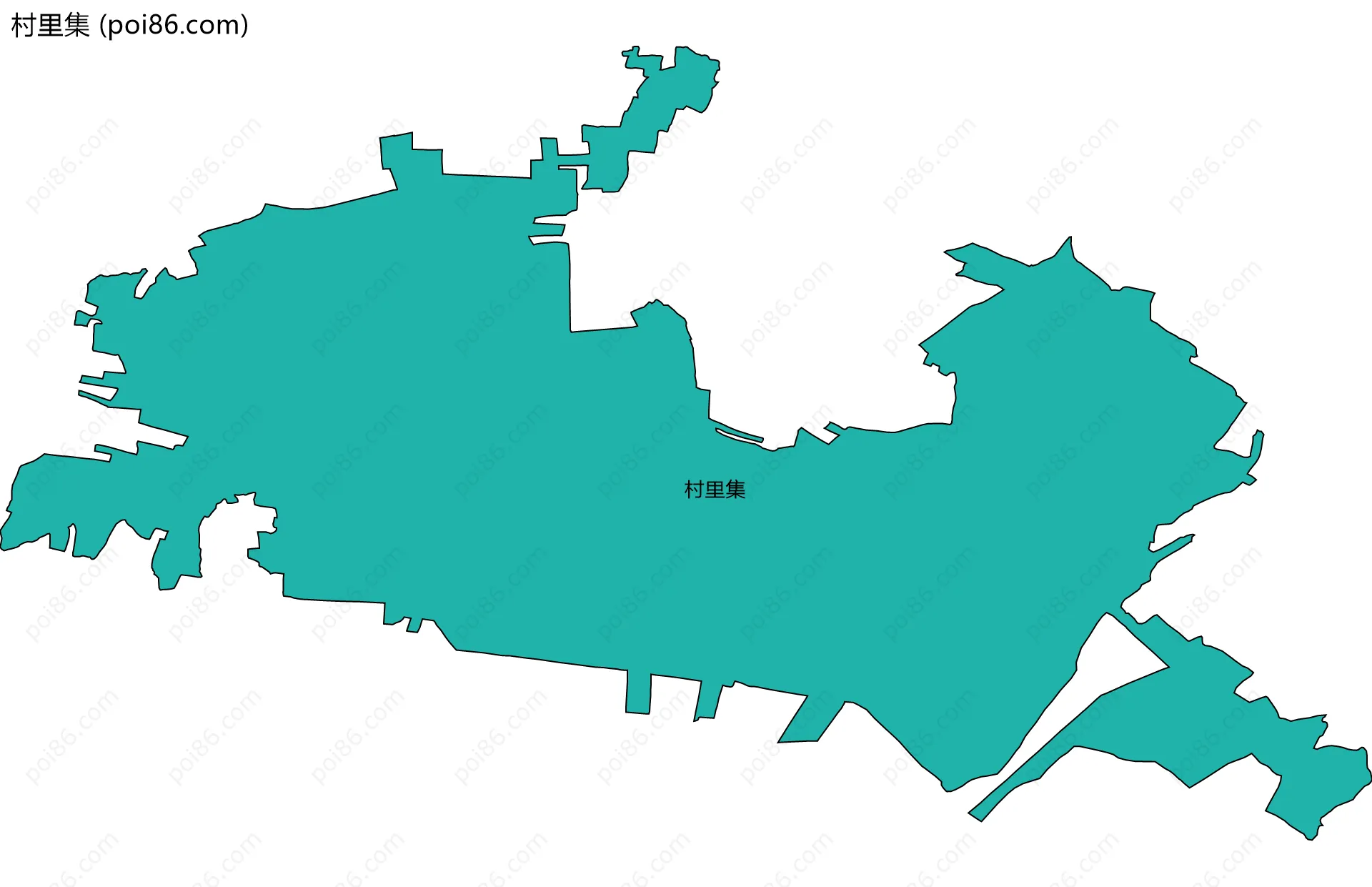 村里集边界地图