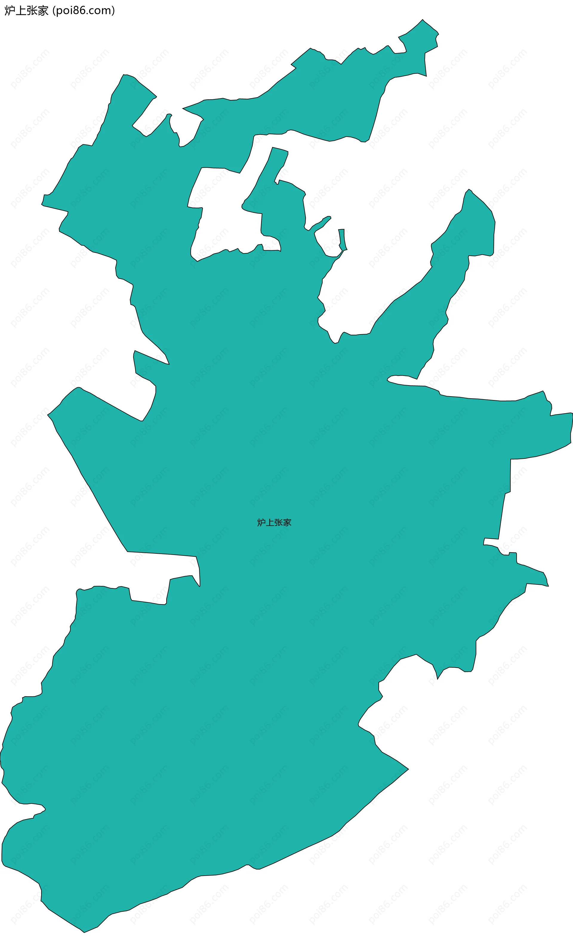 炉上张家边界地图