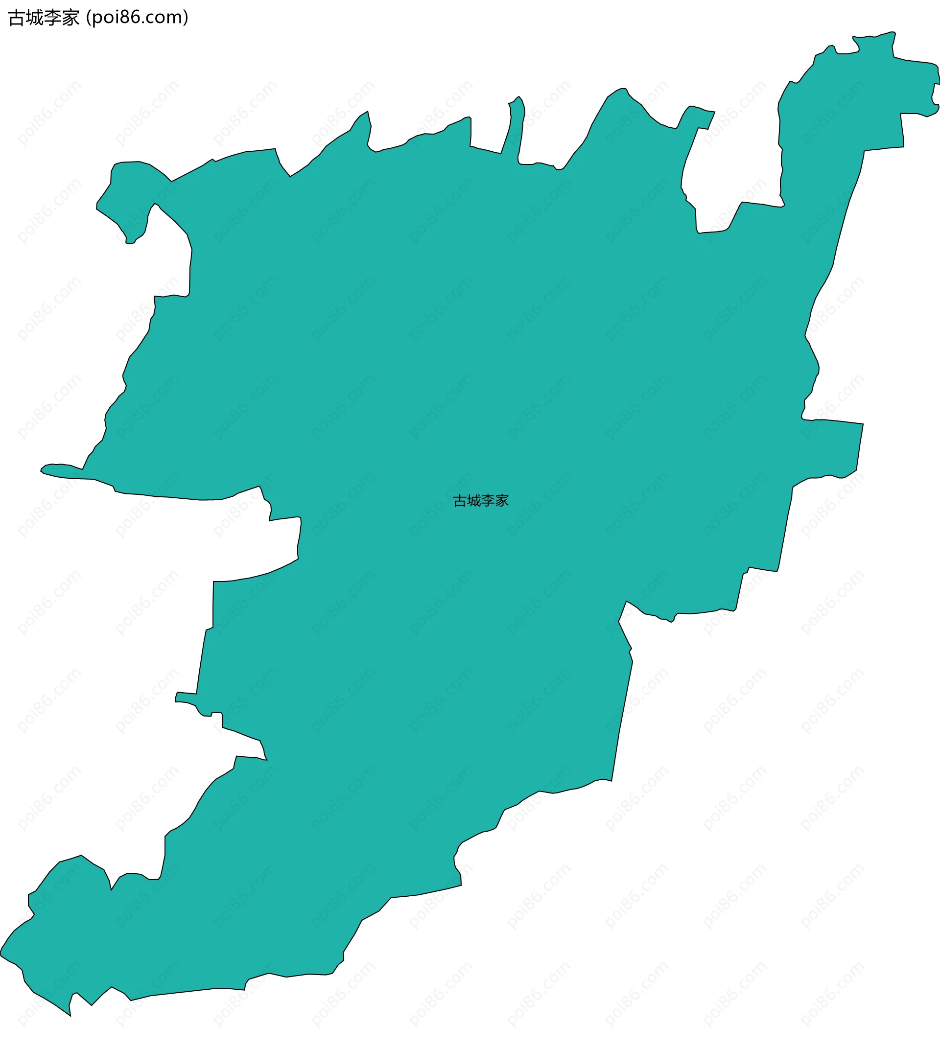 古城李家边界地图