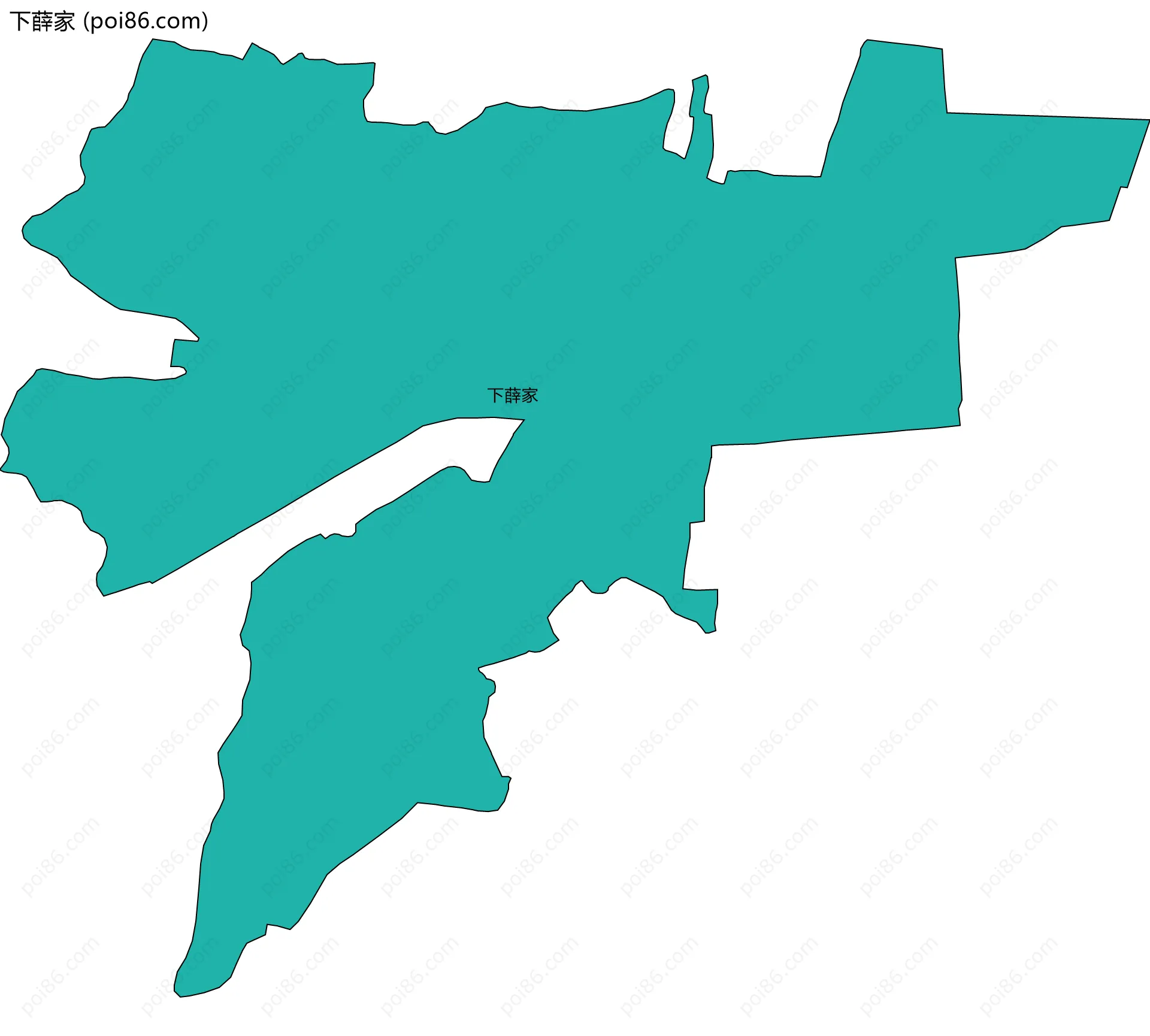 下薛家边界地图