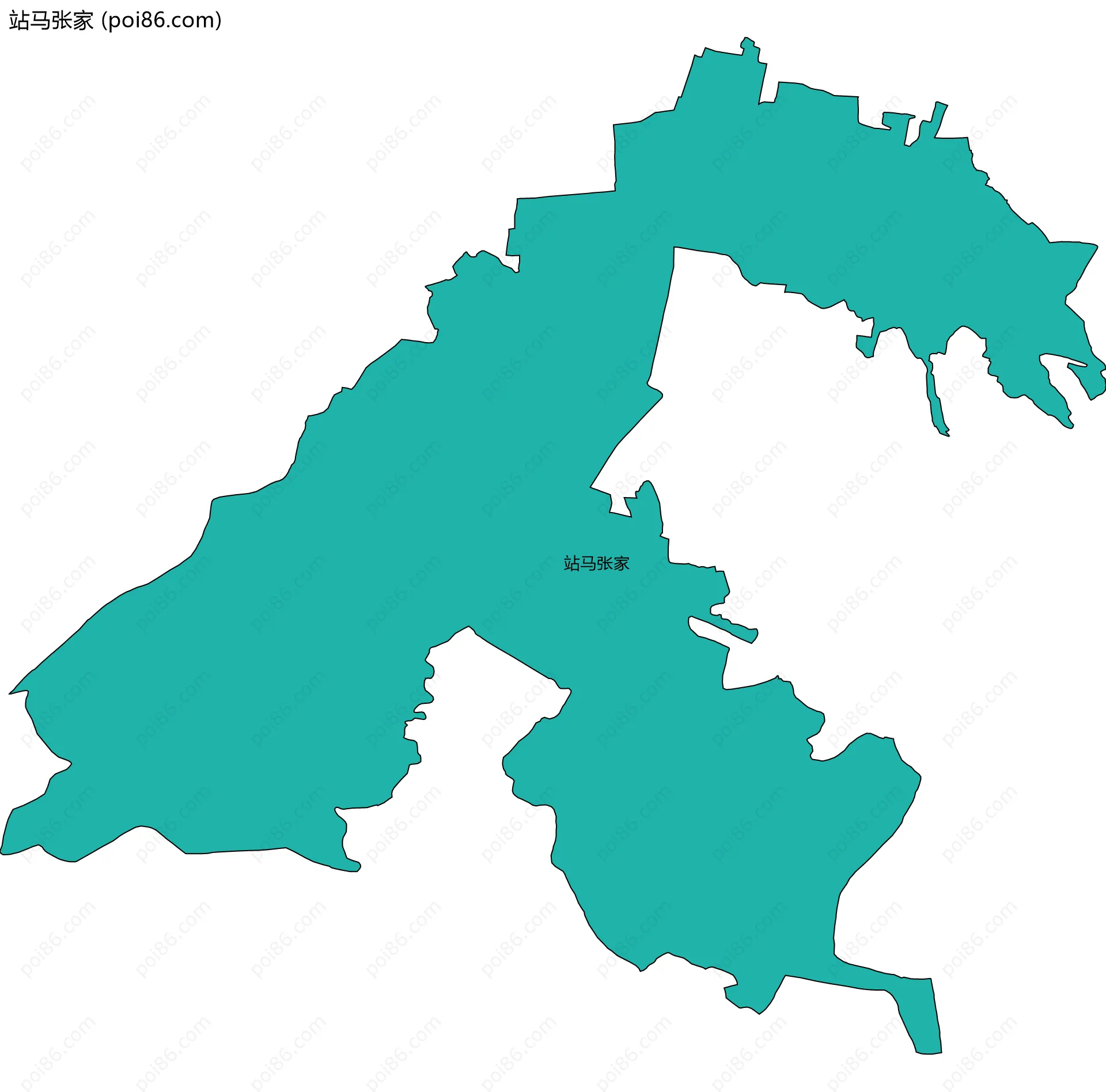 站马张家边界地图