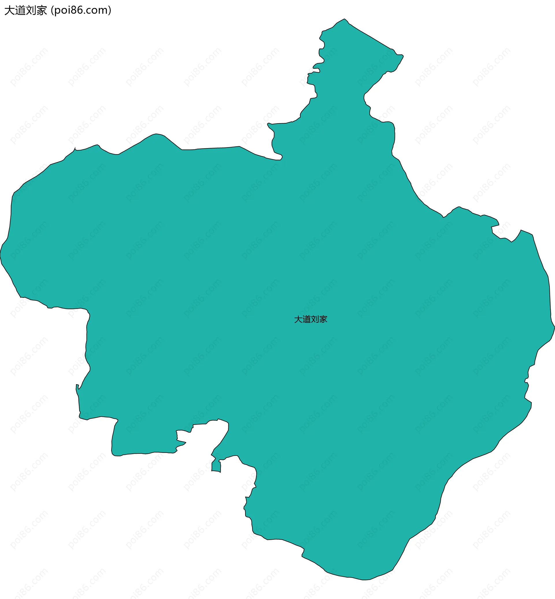 大道刘家边界地图