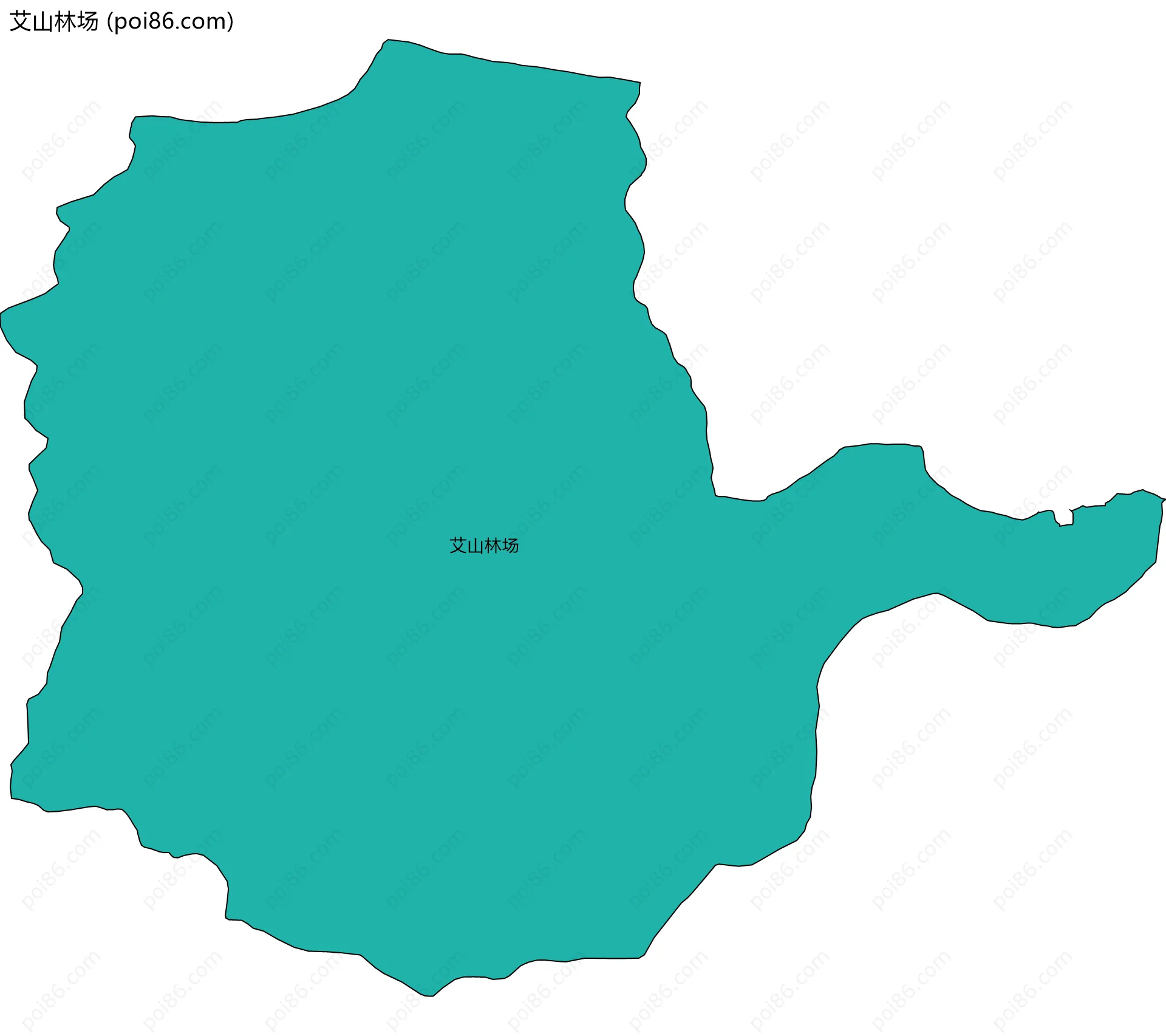 艾山林场边界地图
