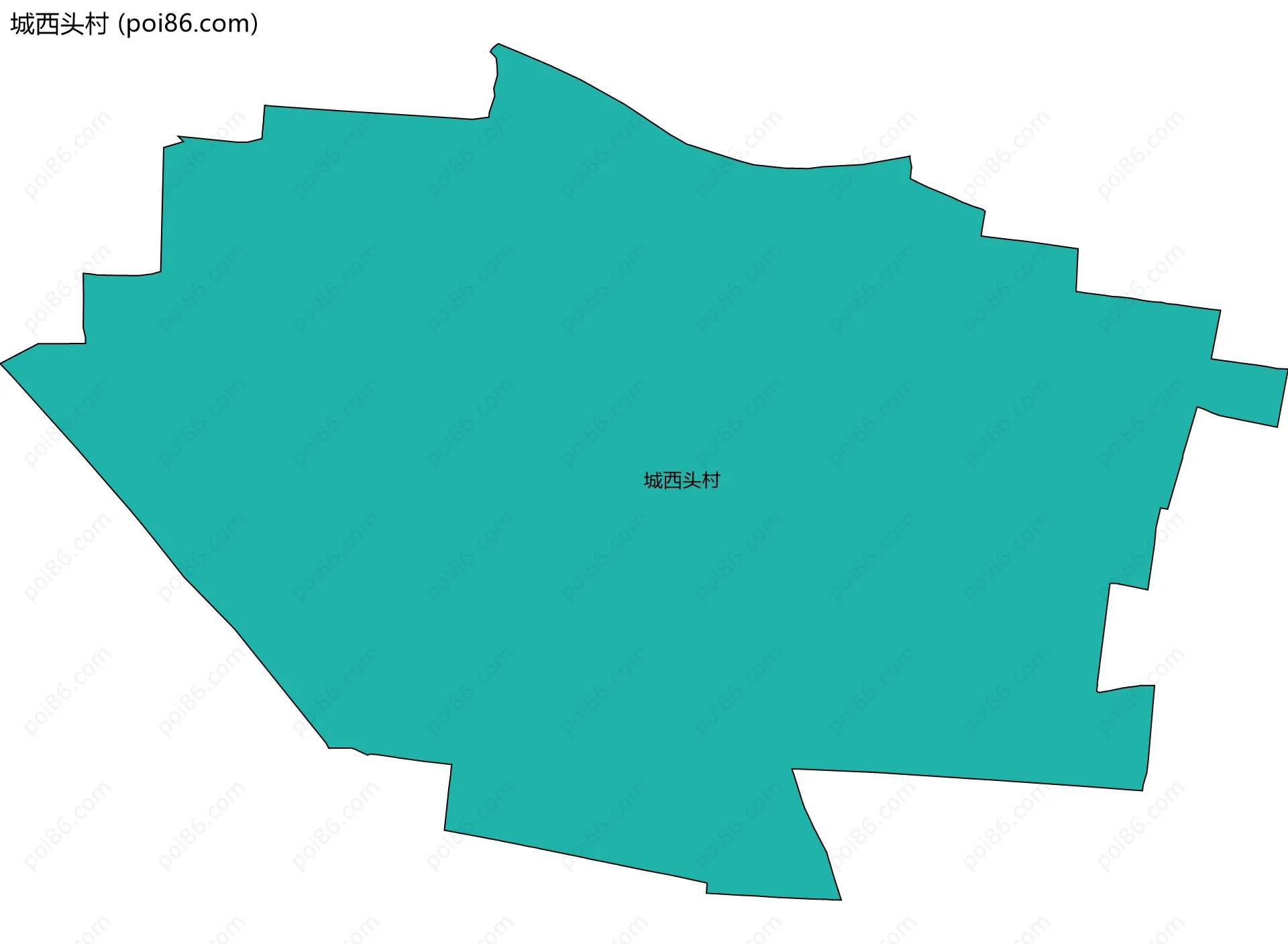 城西头村边界地图
