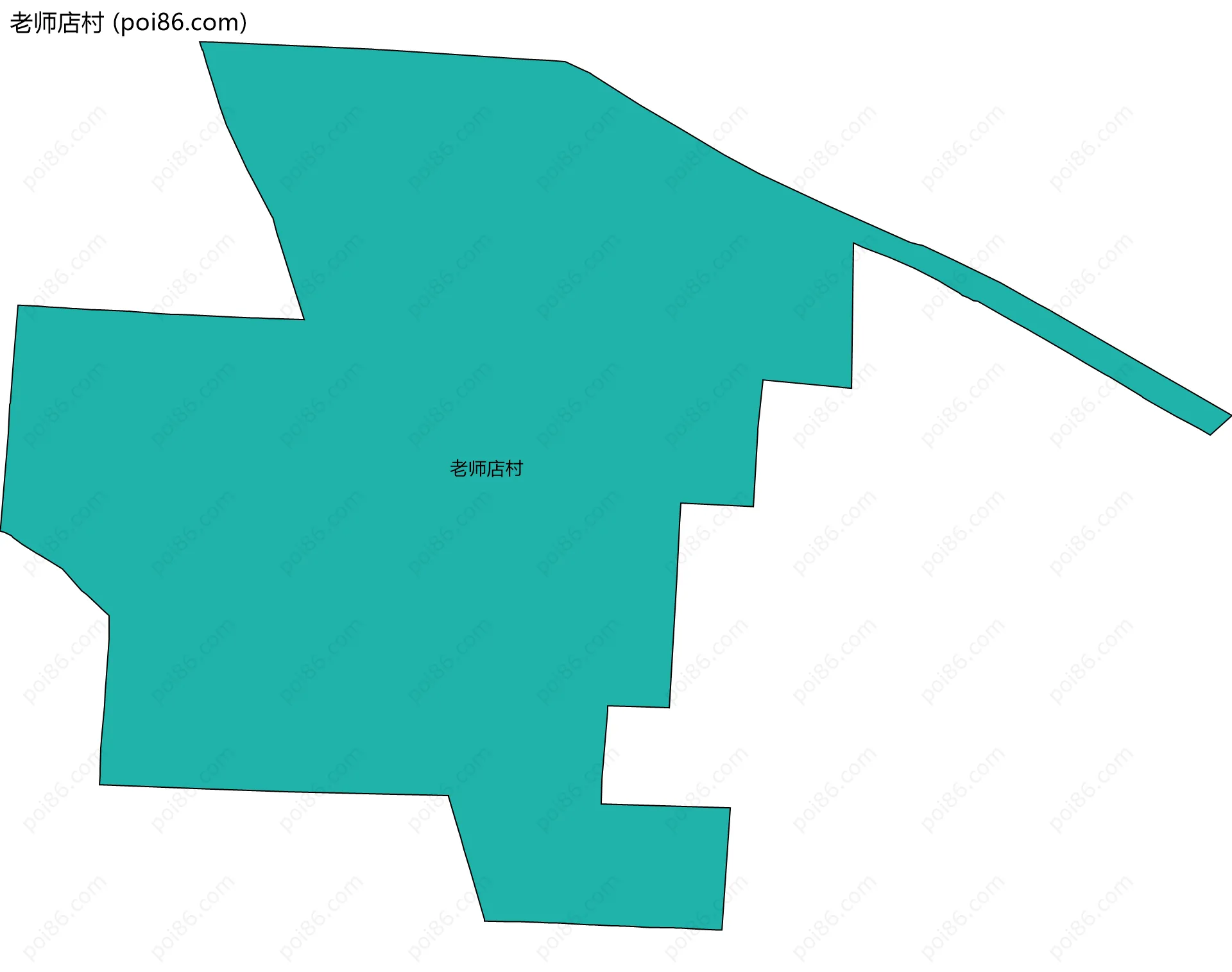 老师店村边界地图