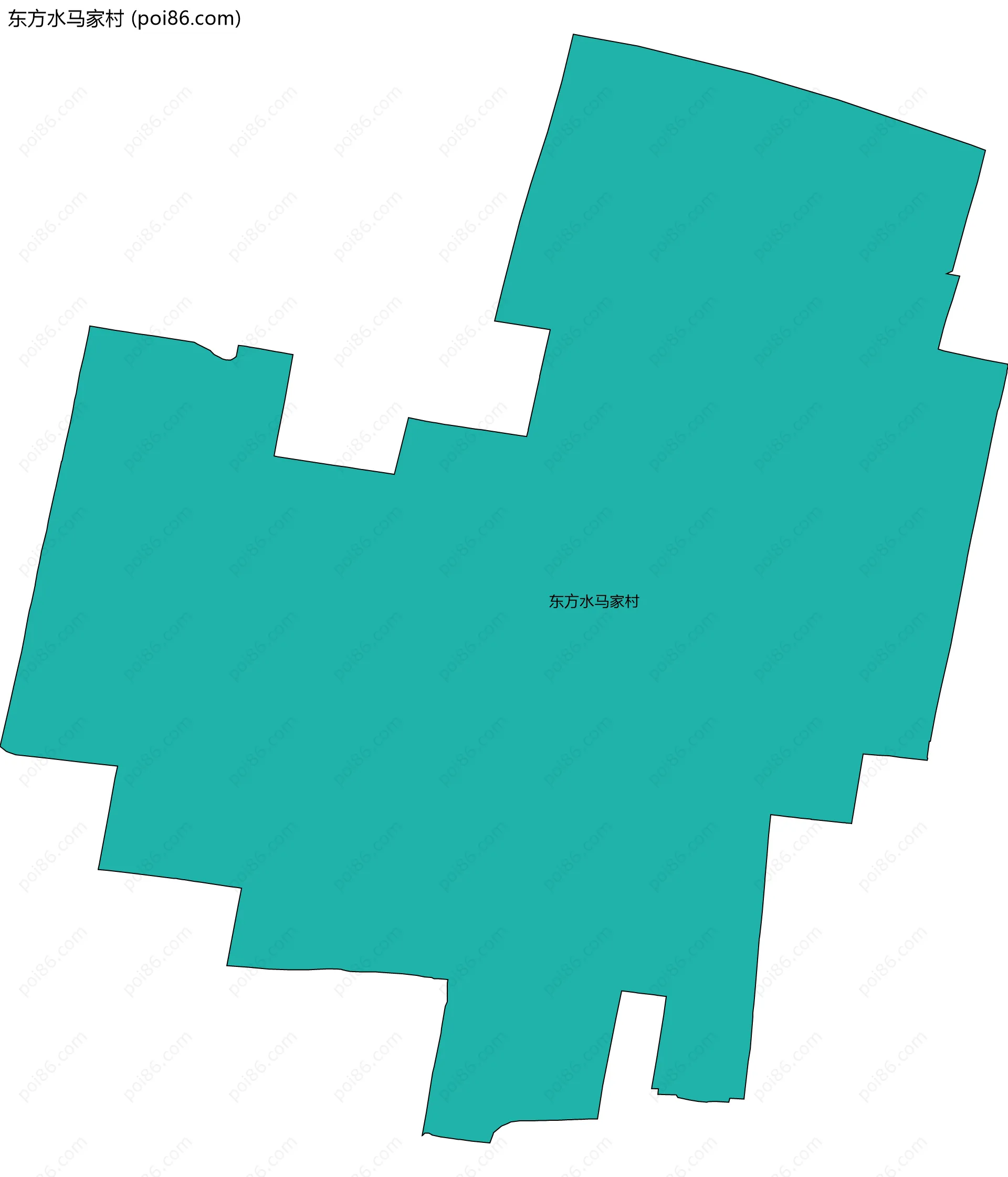 东方水马家村边界地图