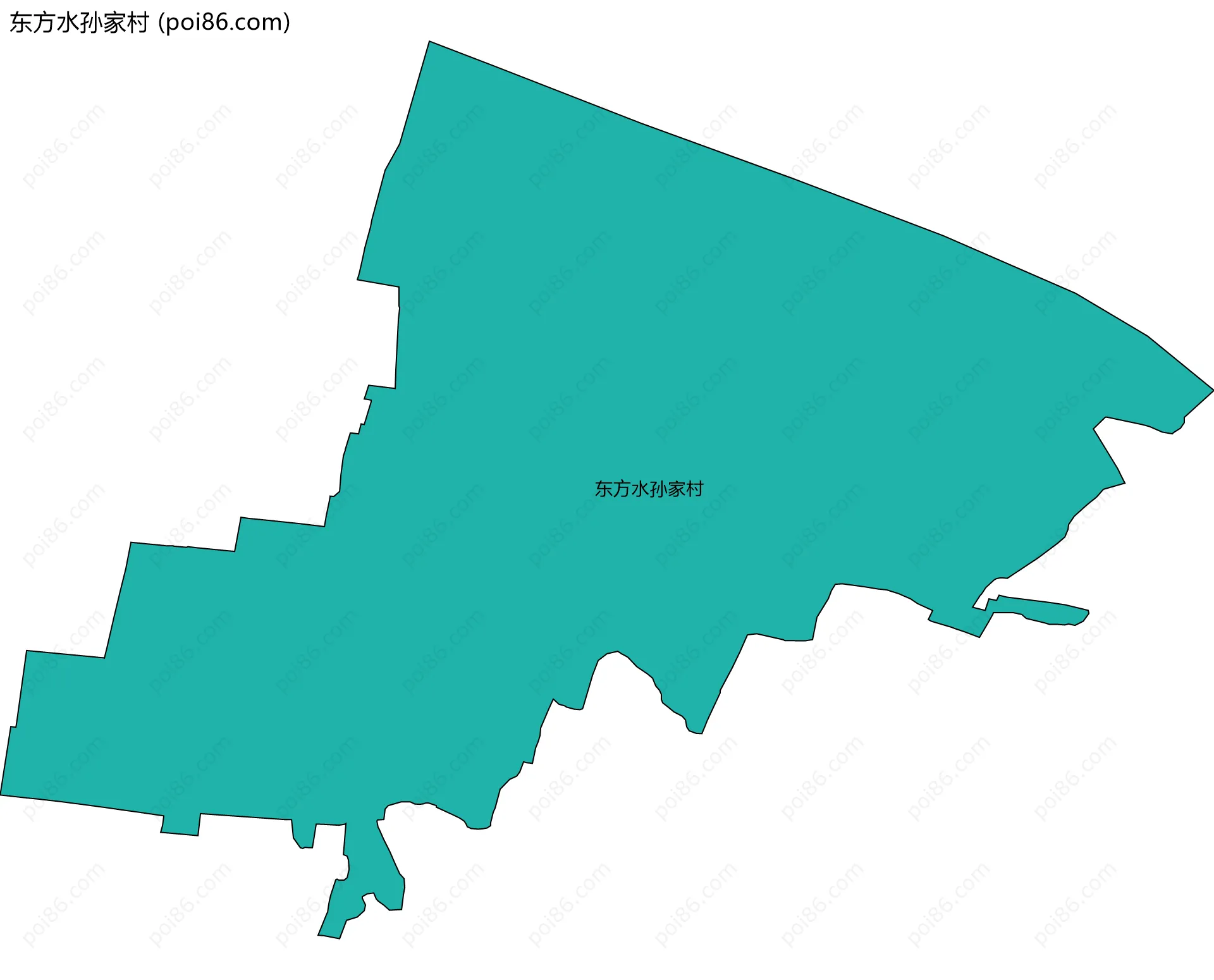 东方水孙家村边界地图