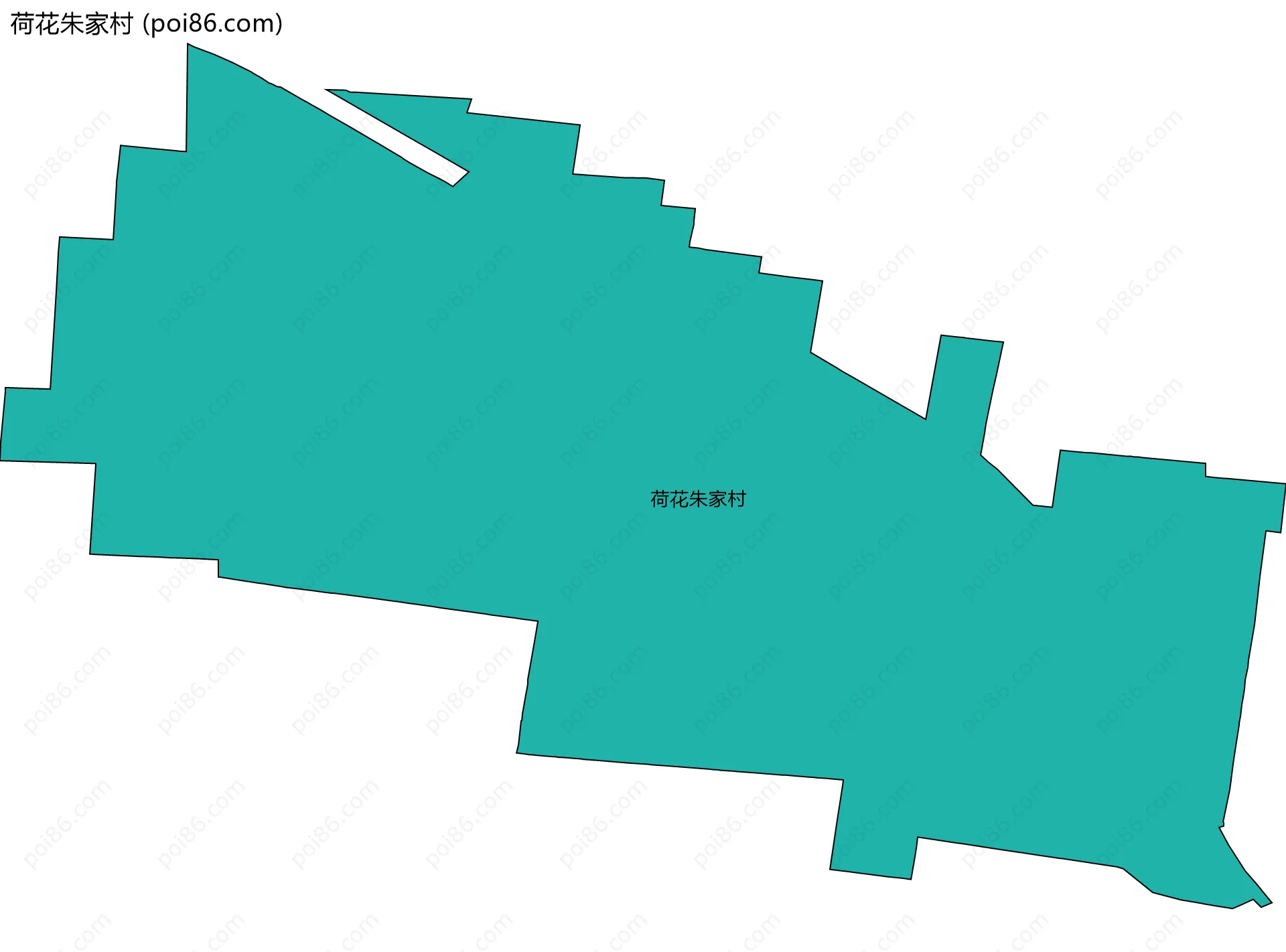 荷花朱家村边界地图
