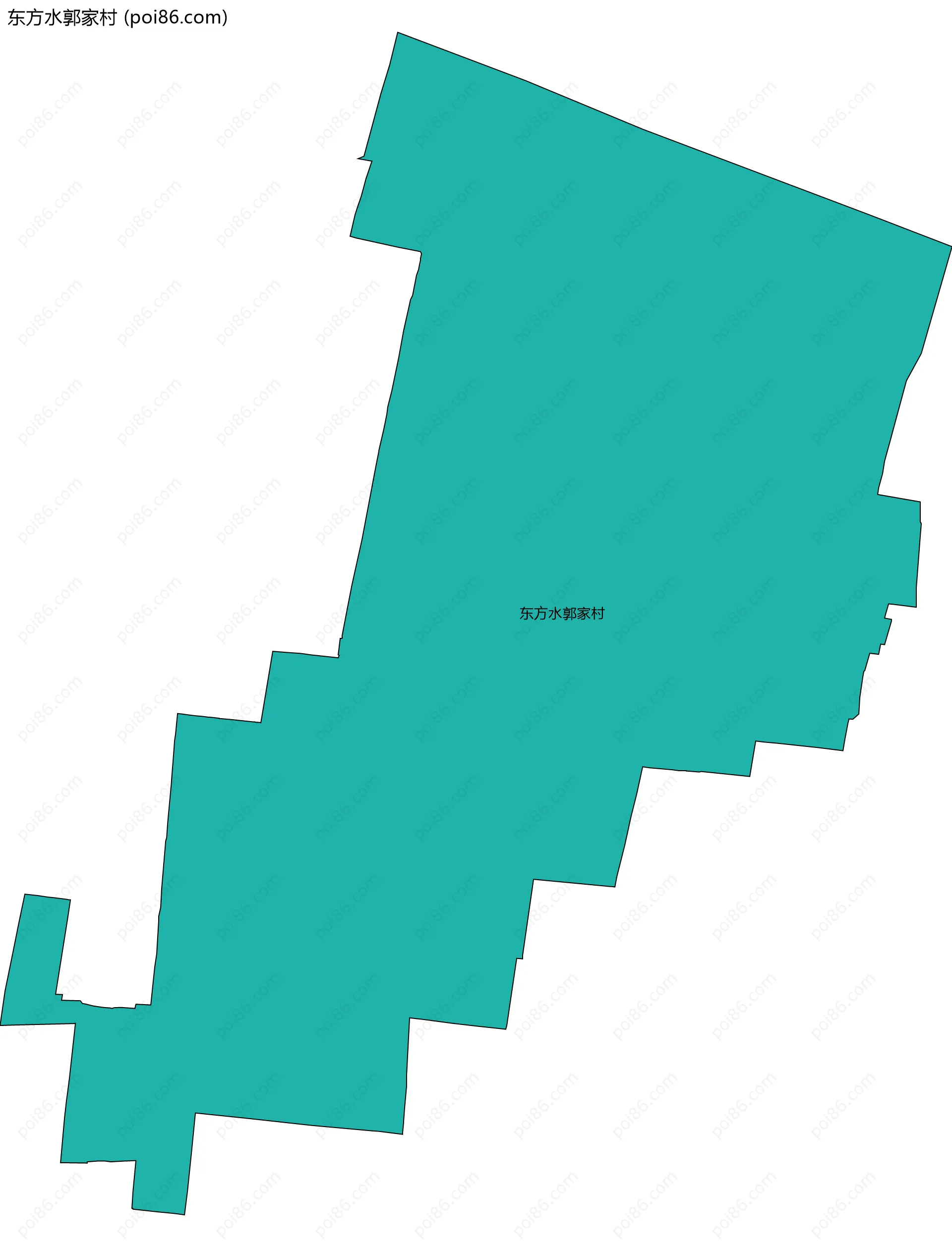 东方水郭家村边界地图