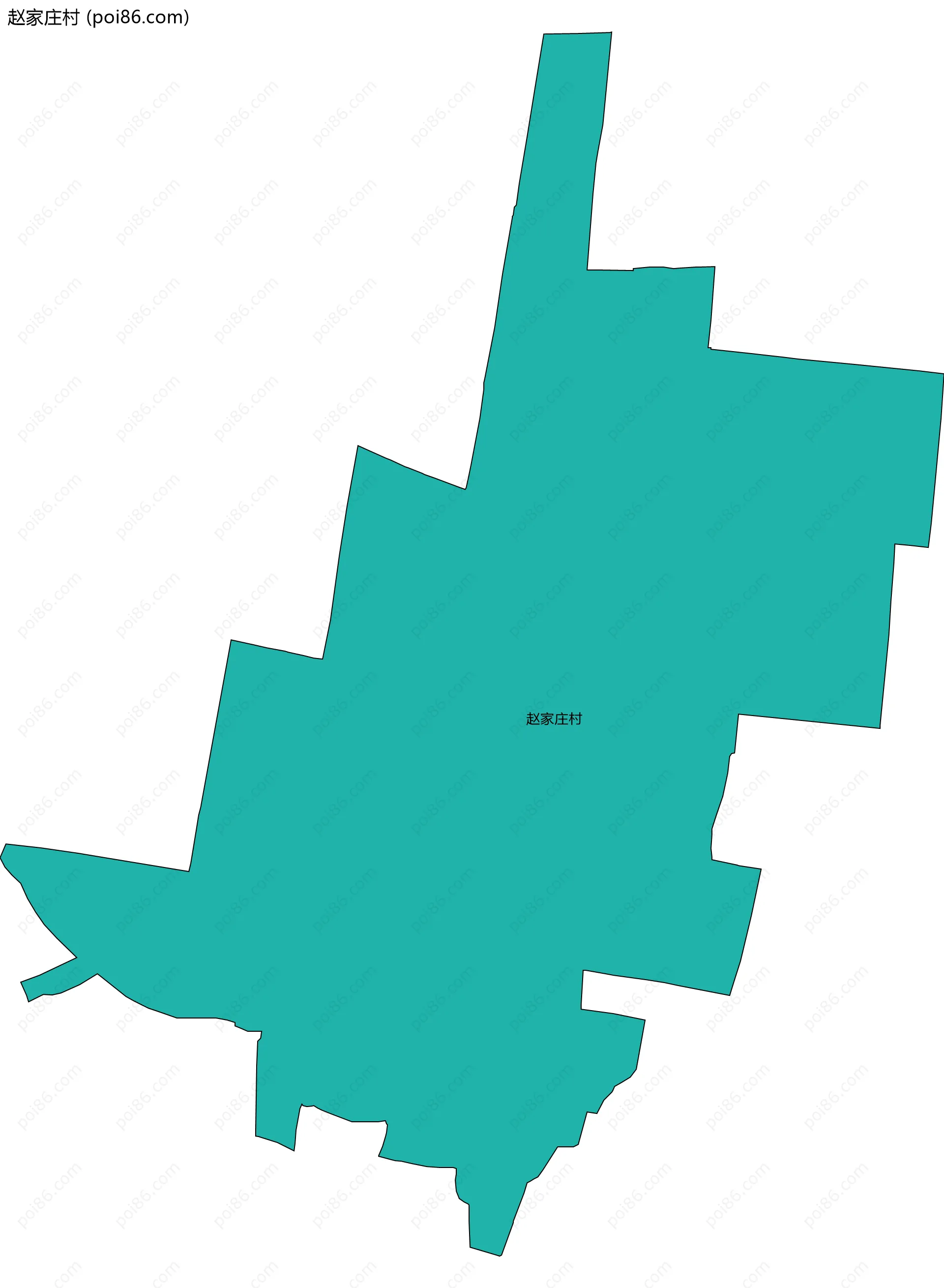 赵家庄村边界地图