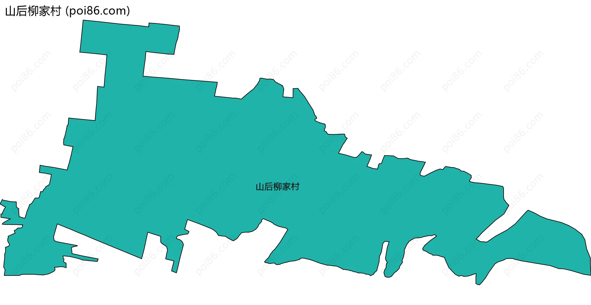 山后柳家村边界地图