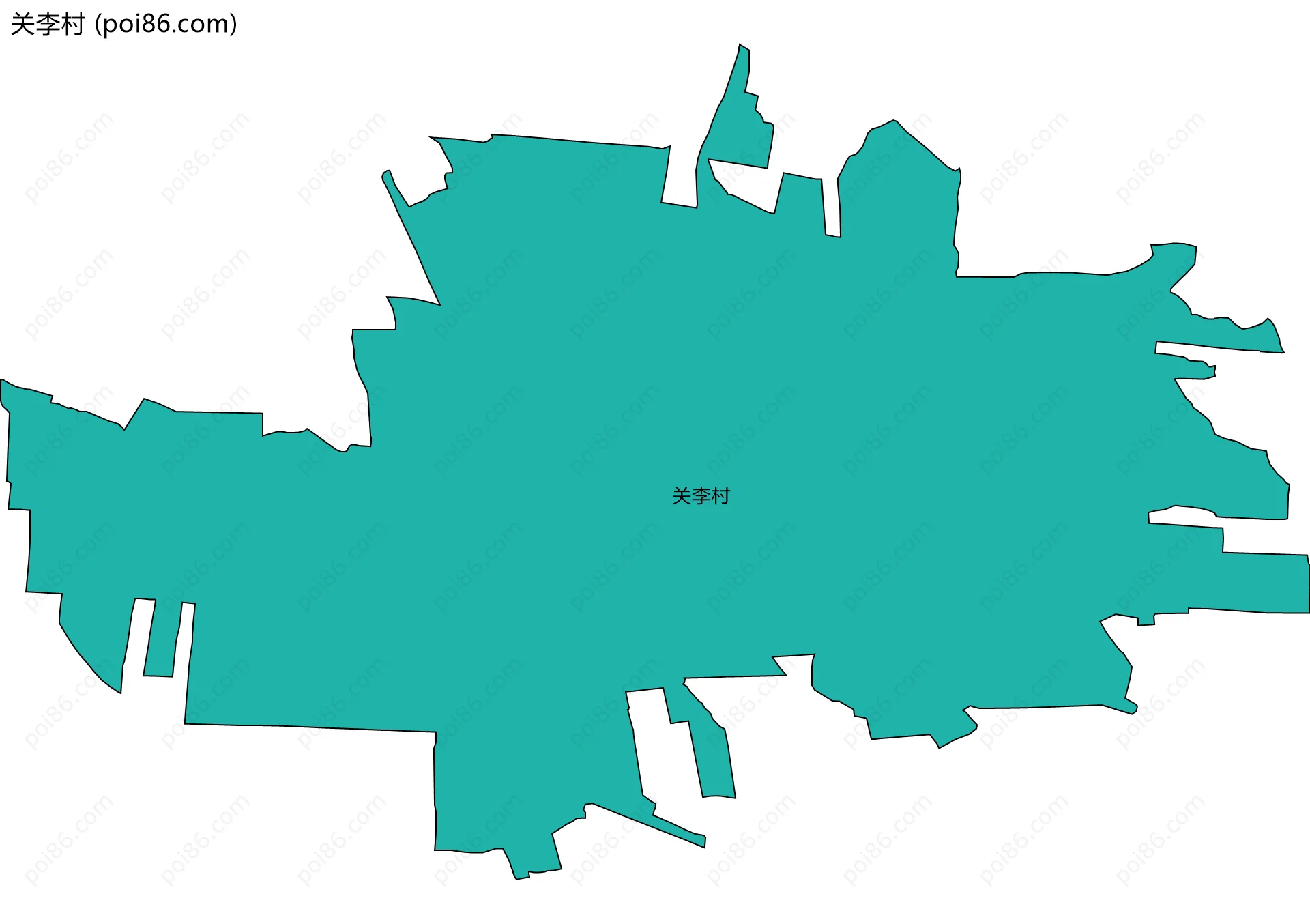 关李村边界地图