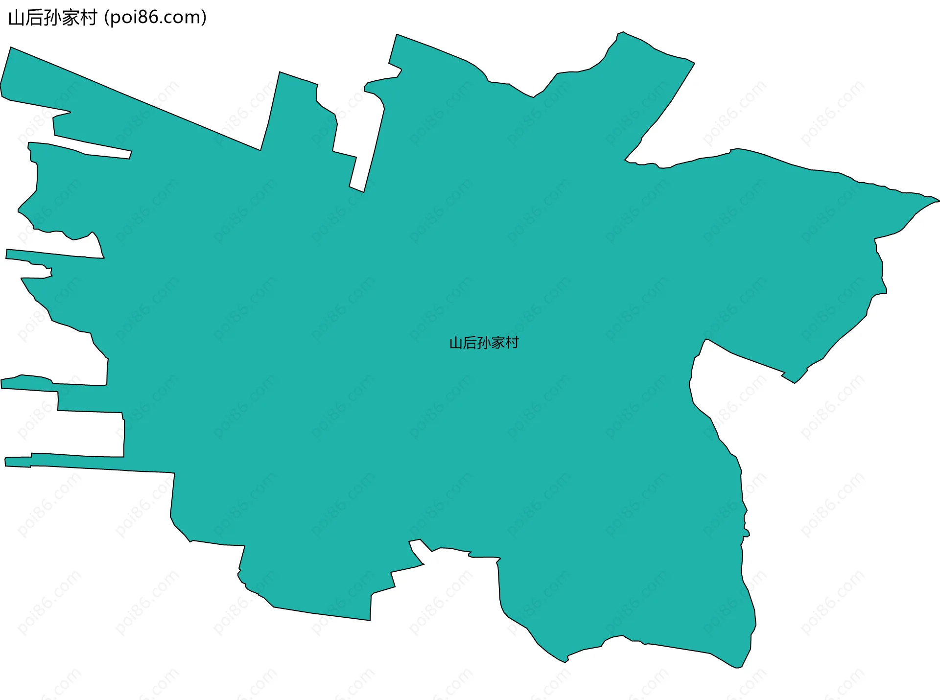 山后孙家村边界地图
