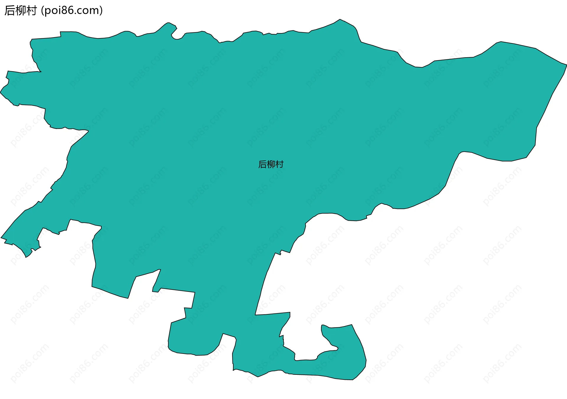 后柳村边界地图