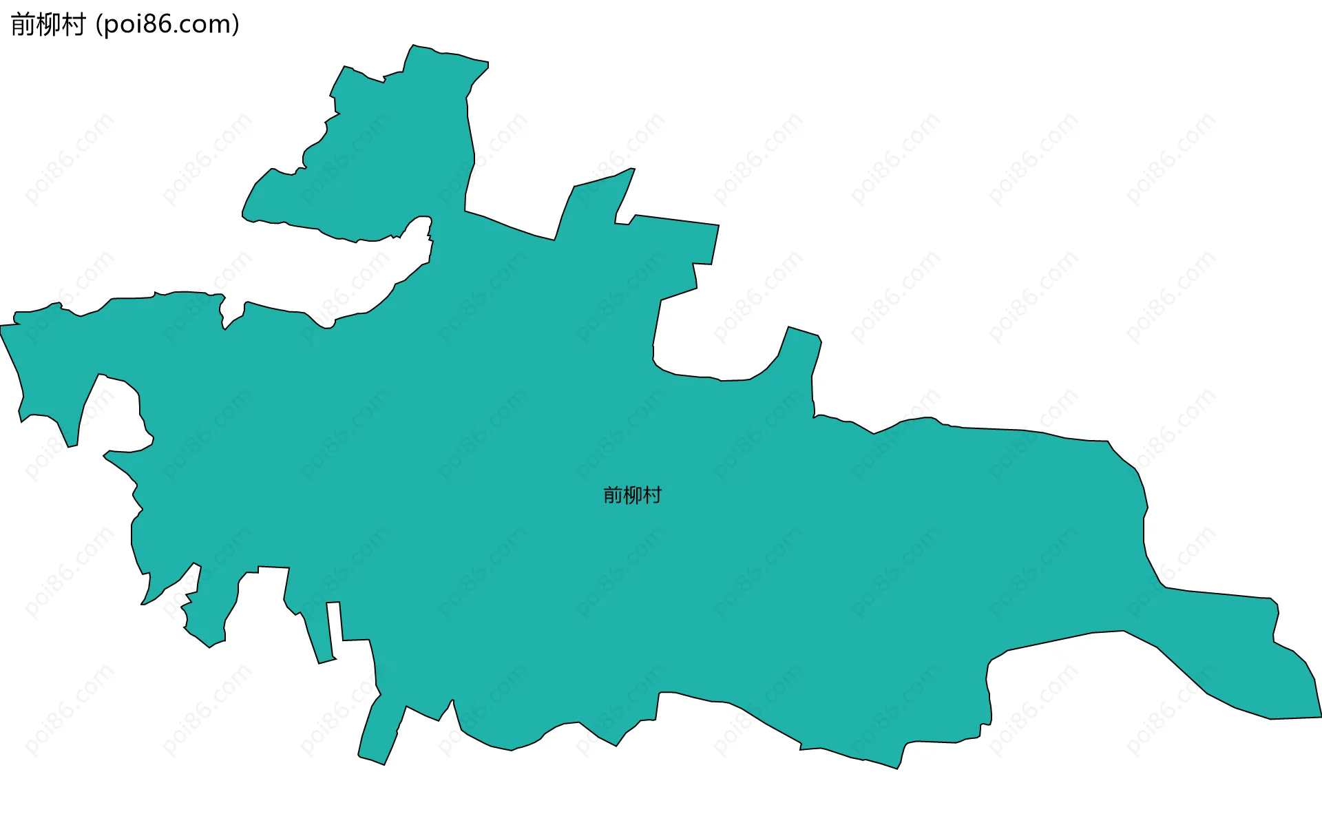 前柳村边界地图