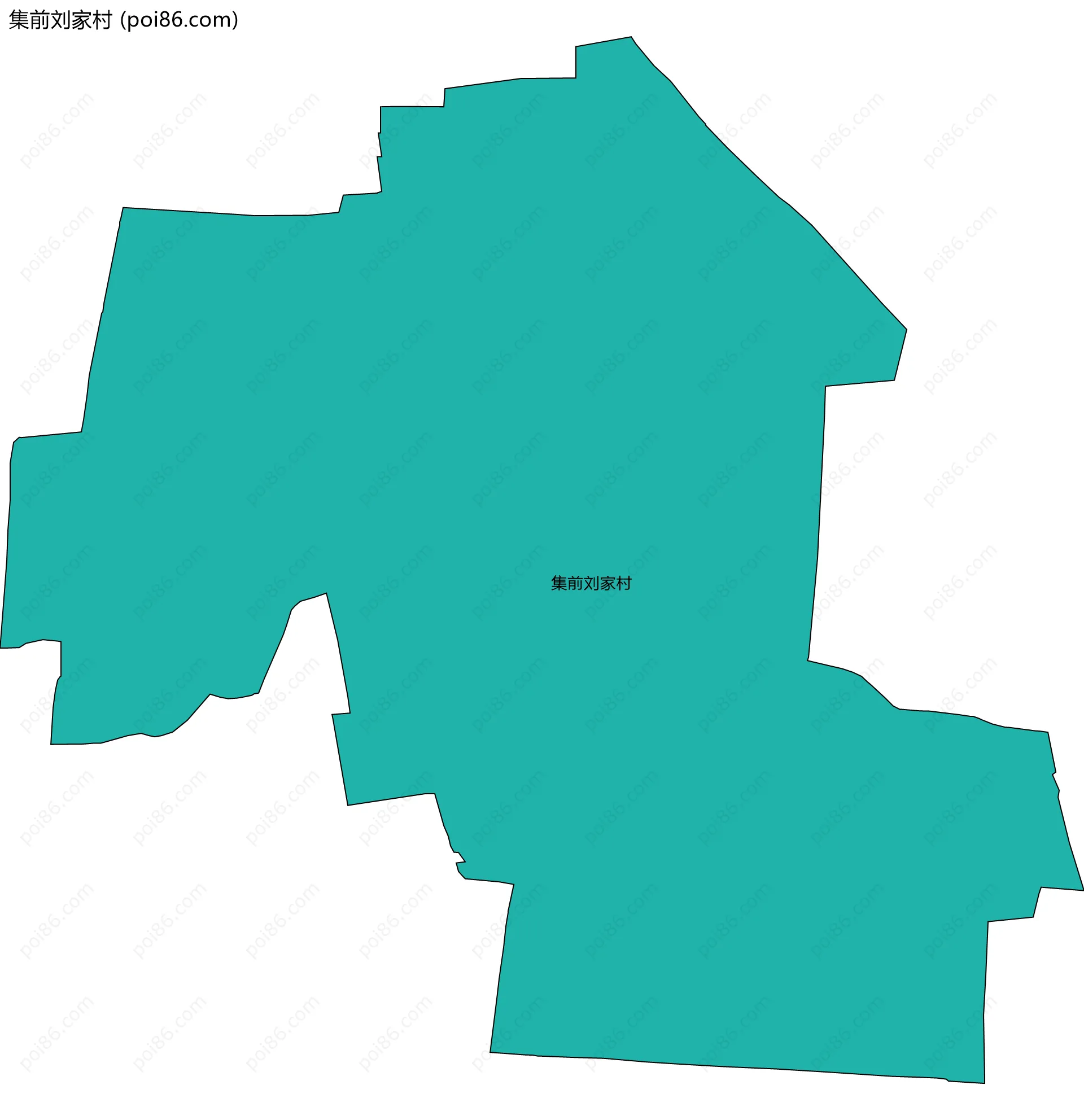 集前刘家村边界地图