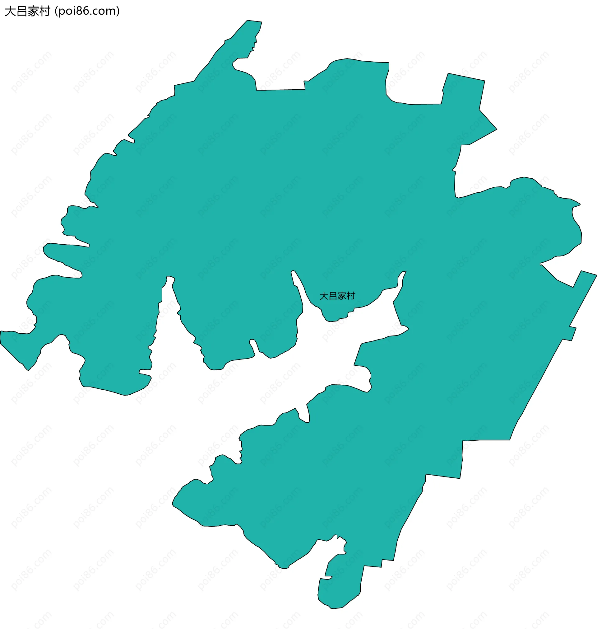 大吕家村边界地图