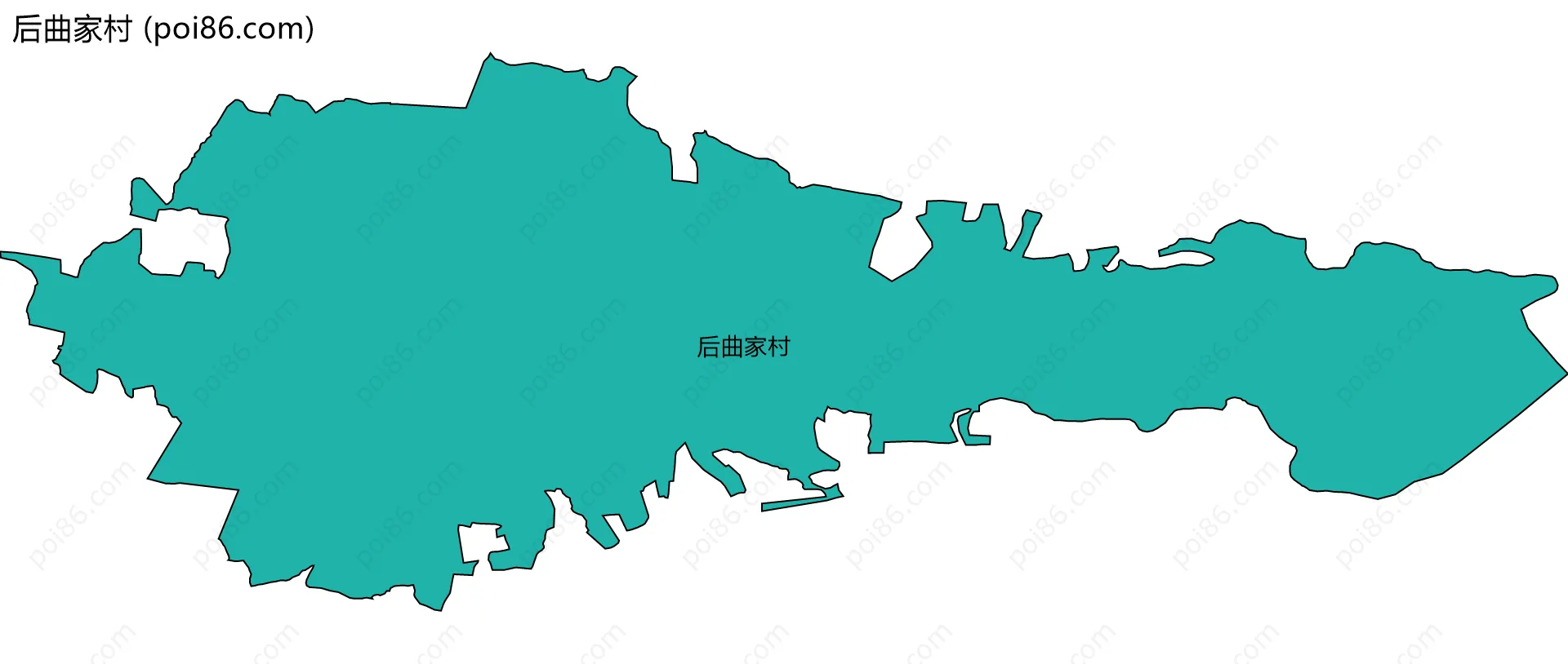 后曲家村边界地图