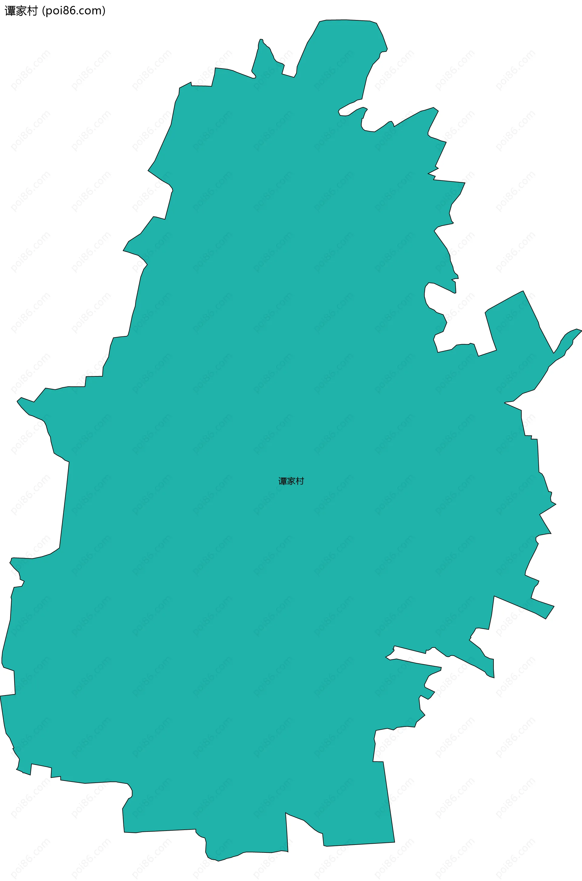 谭家村边界地图