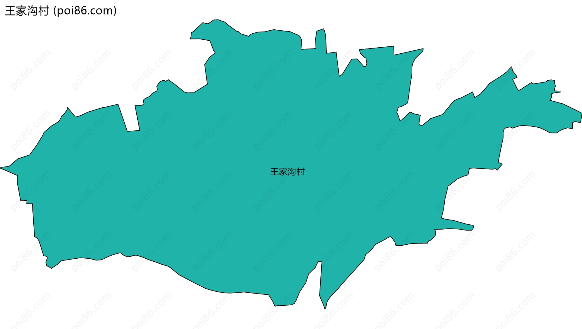 王家沟村边界地图