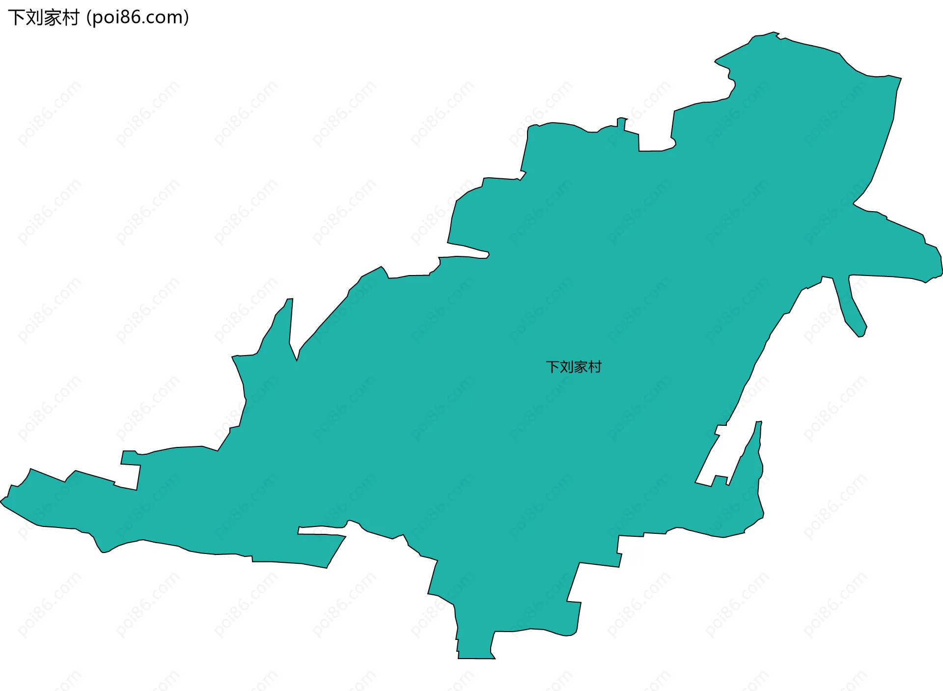 下刘家村边界地图