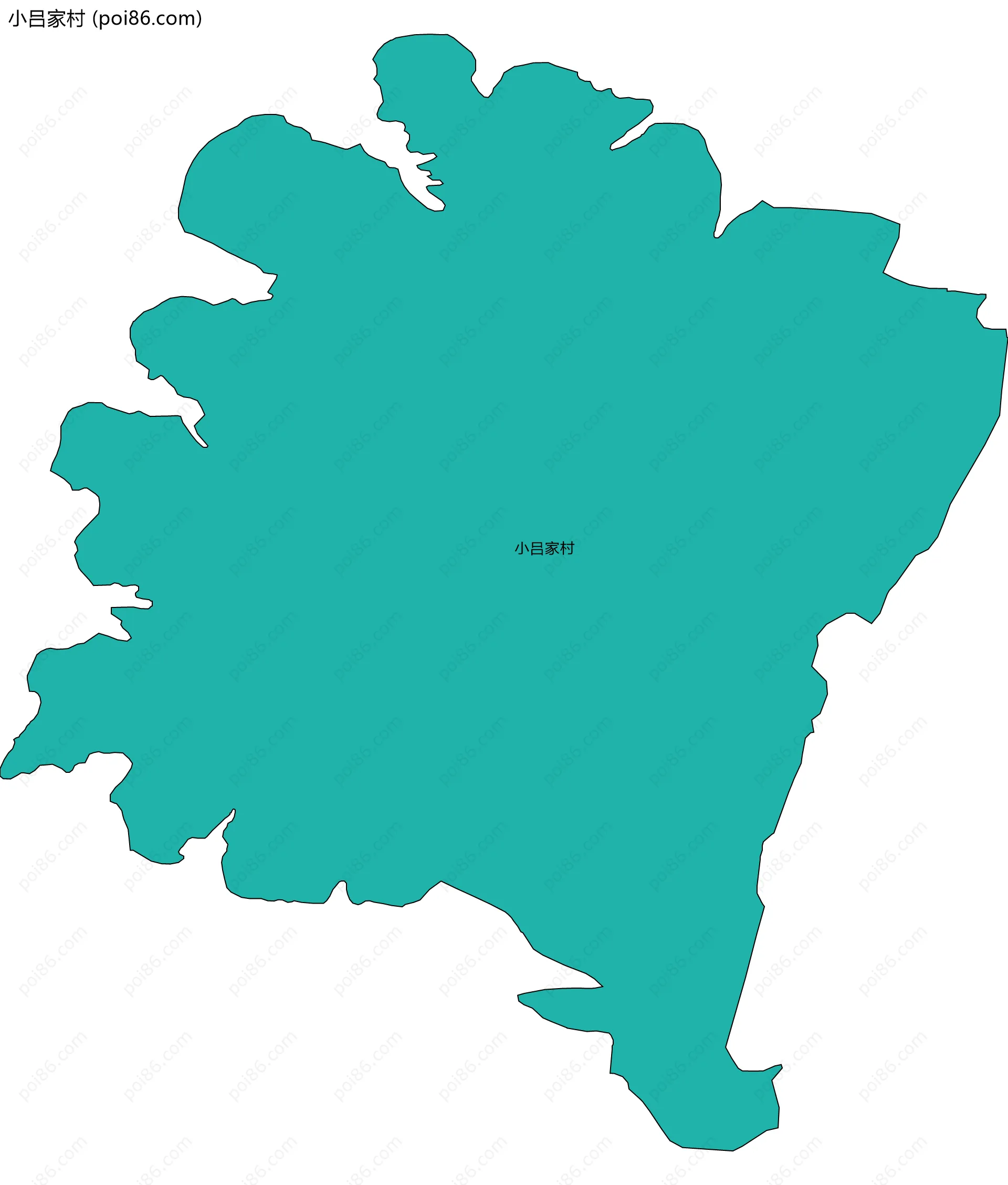 小吕家村边界地图