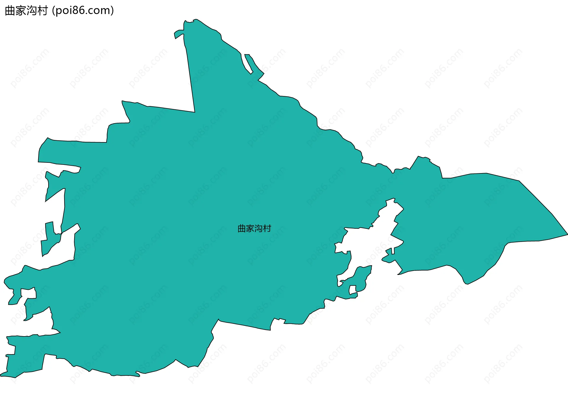 曲家沟村边界地图