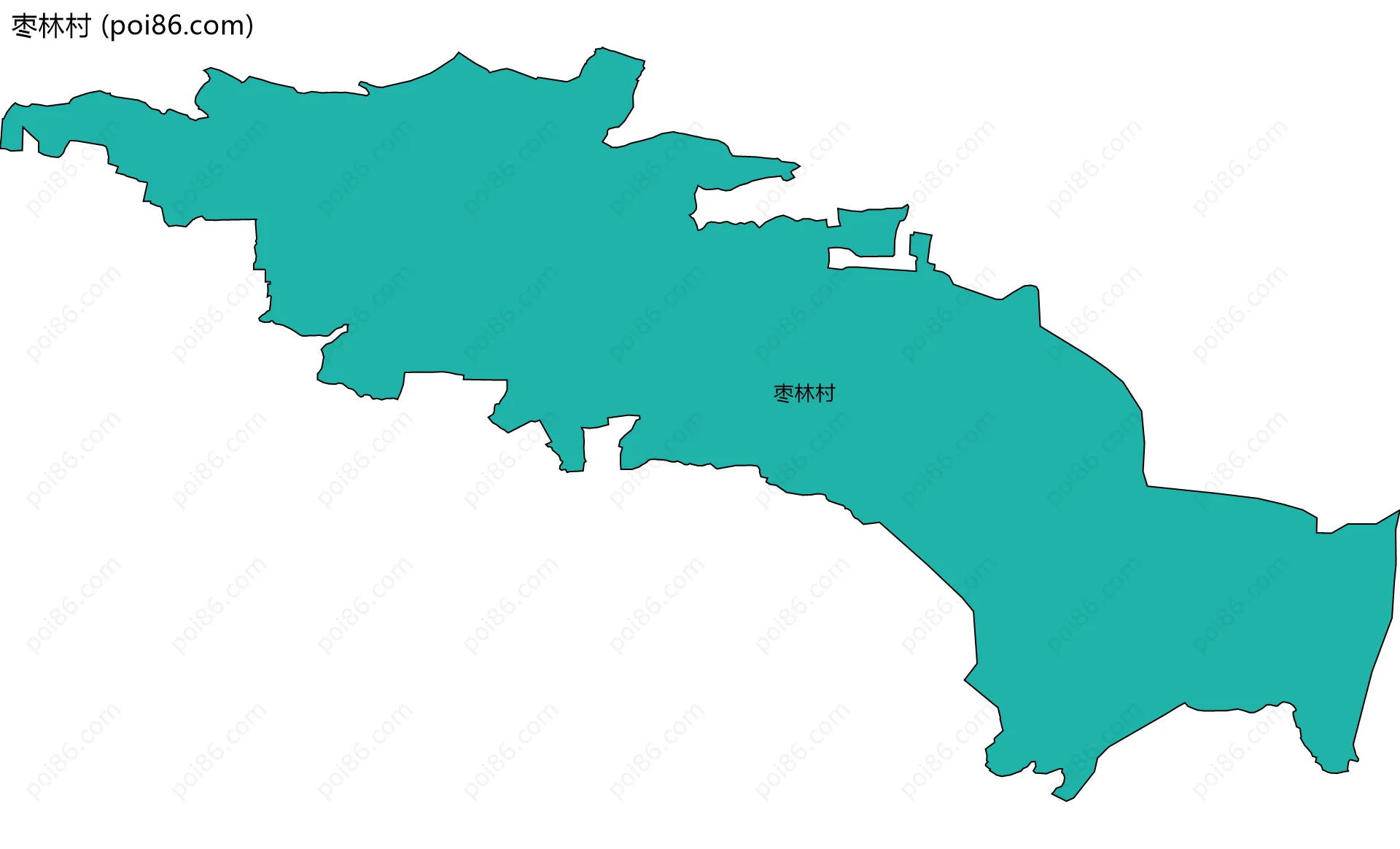 枣林村边界地图