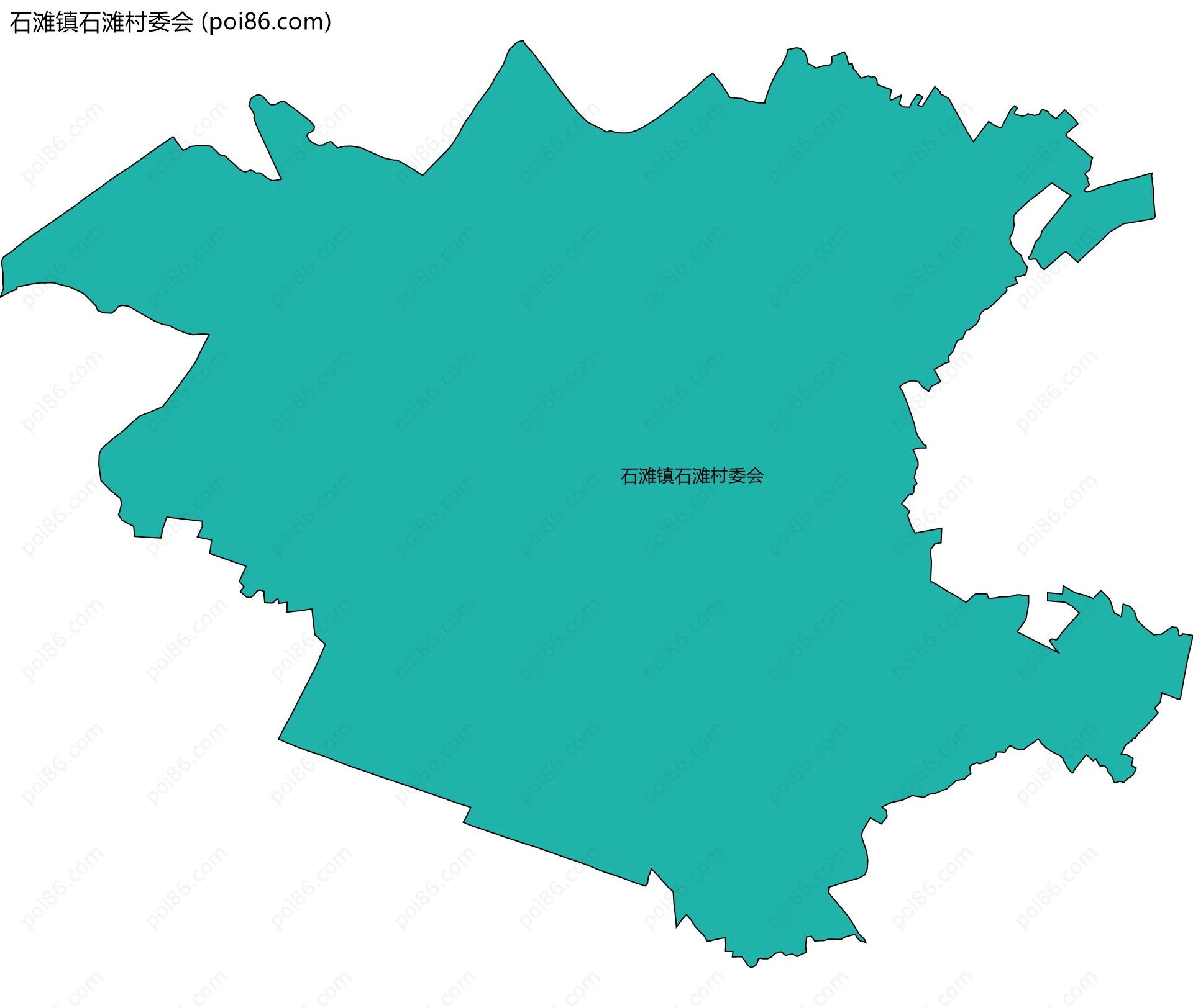 石滩镇石滩村委会边界地图