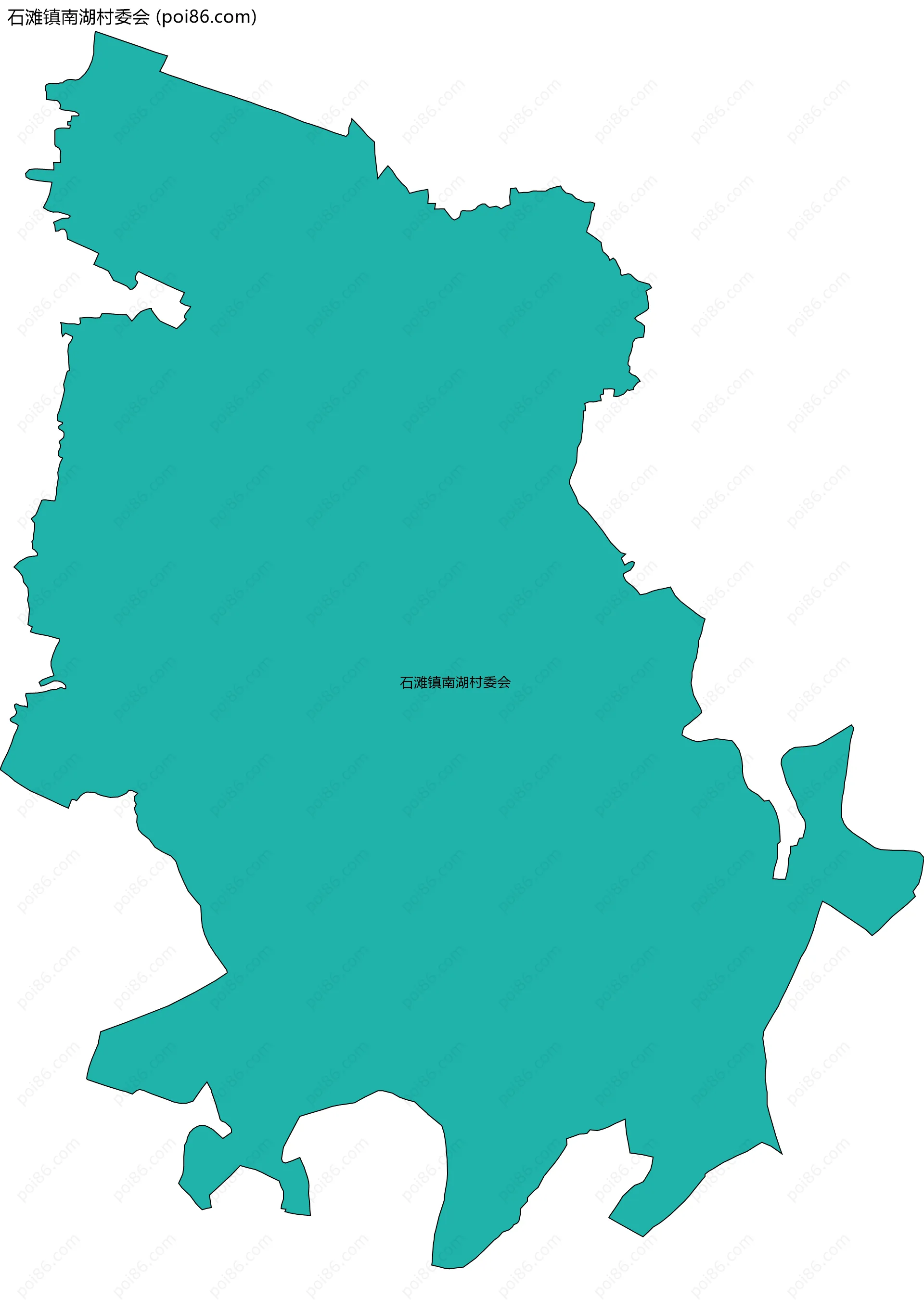 石滩镇南湖村委会边界地图